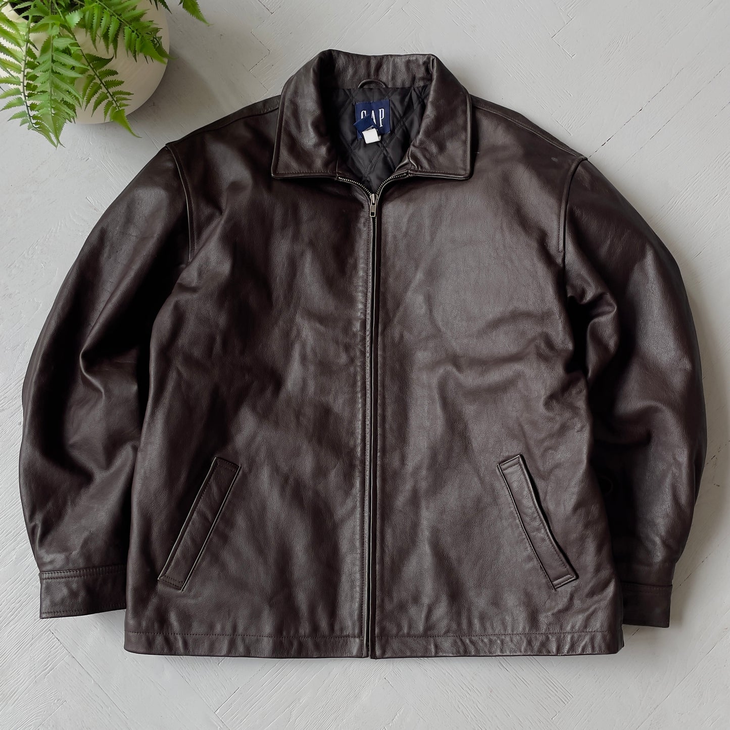 XL Vintage Gap Leather Coat