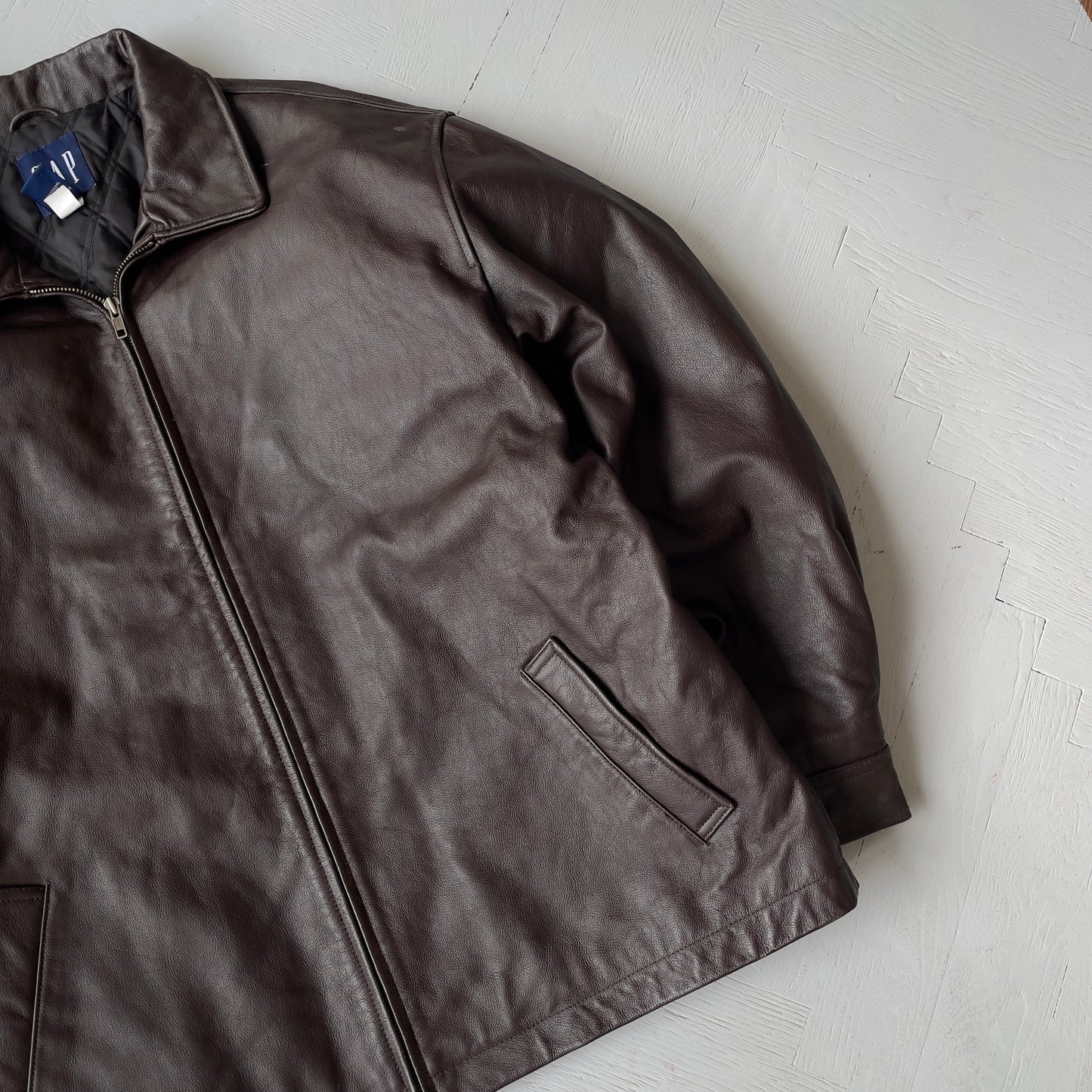 XL Vintage Gap Leather Coat
