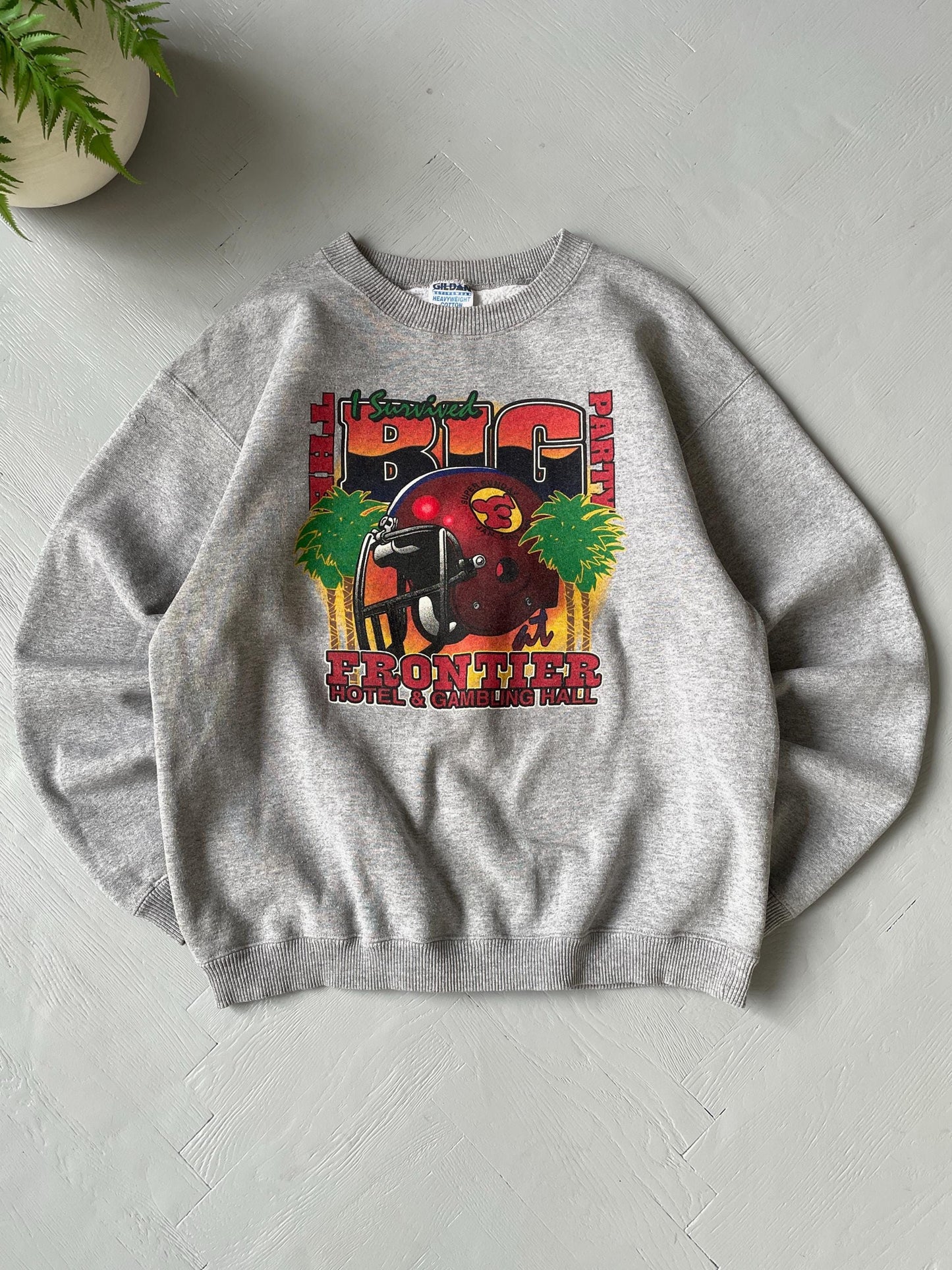 L Vintage American Football Baggy Crewneck Sweatshirt