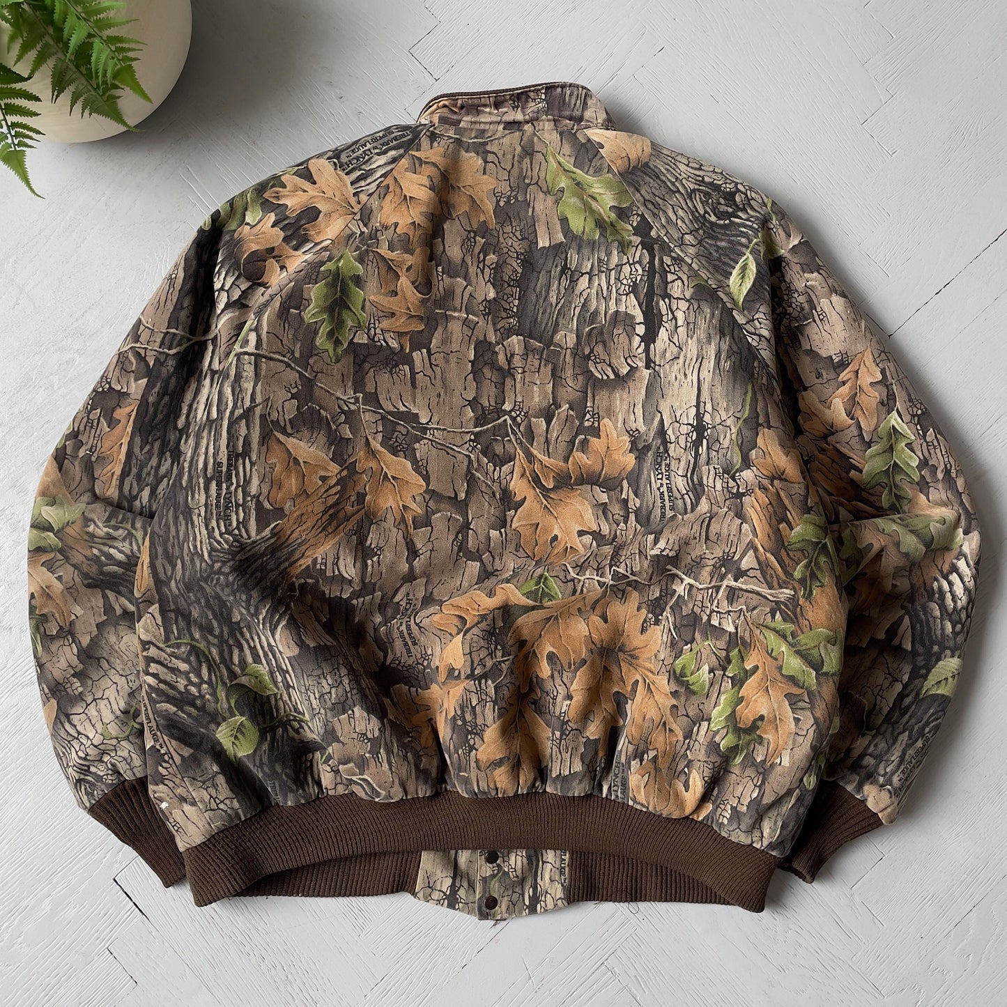 L Vintage Camo Realtree Bomber Jacket