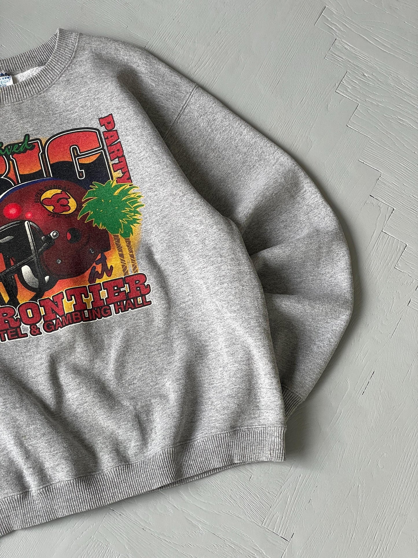 L Vintage American Football Baggy Crewneck Sweatshirt