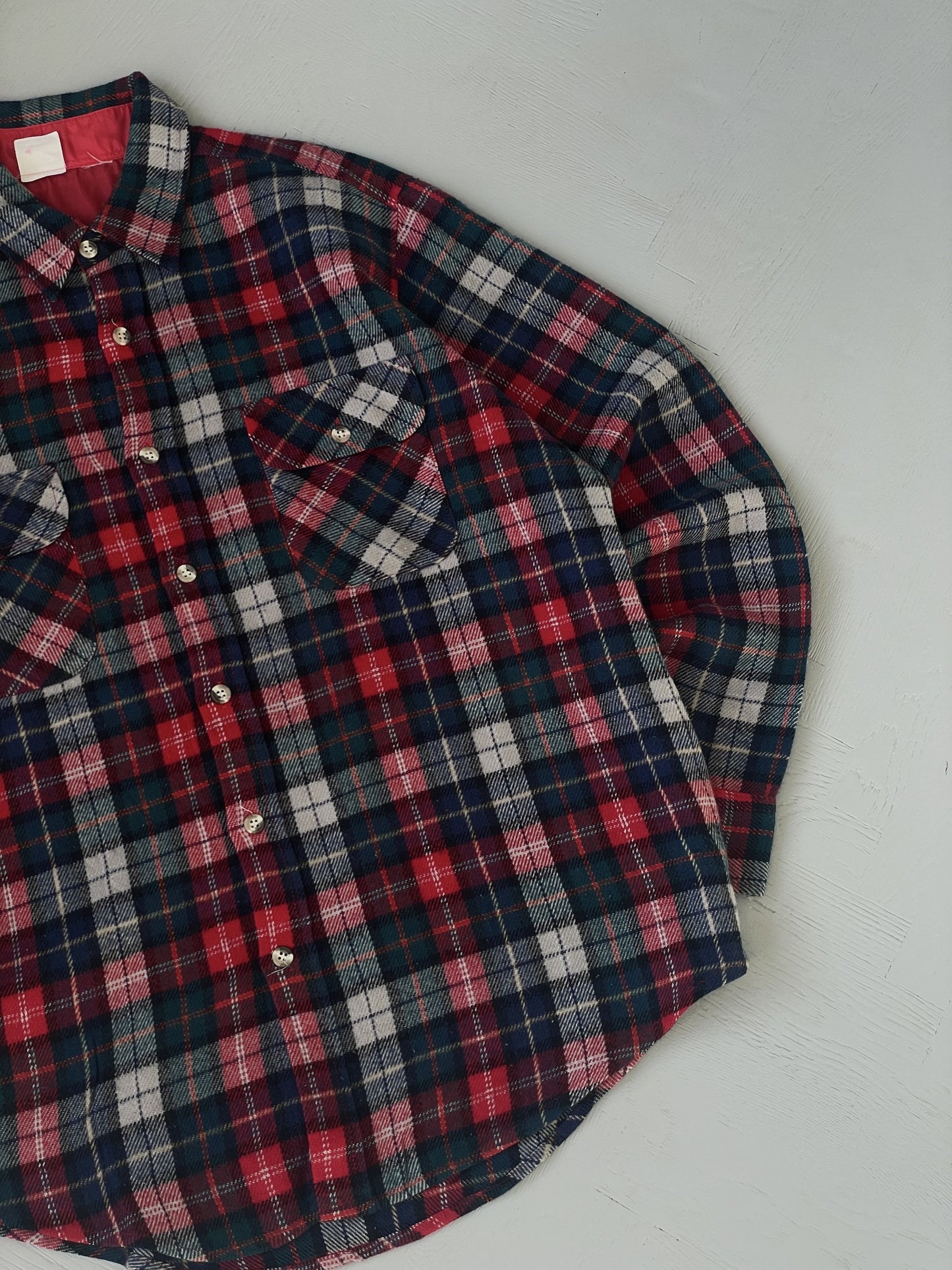 L Vintage Flannel Plaid Shirt