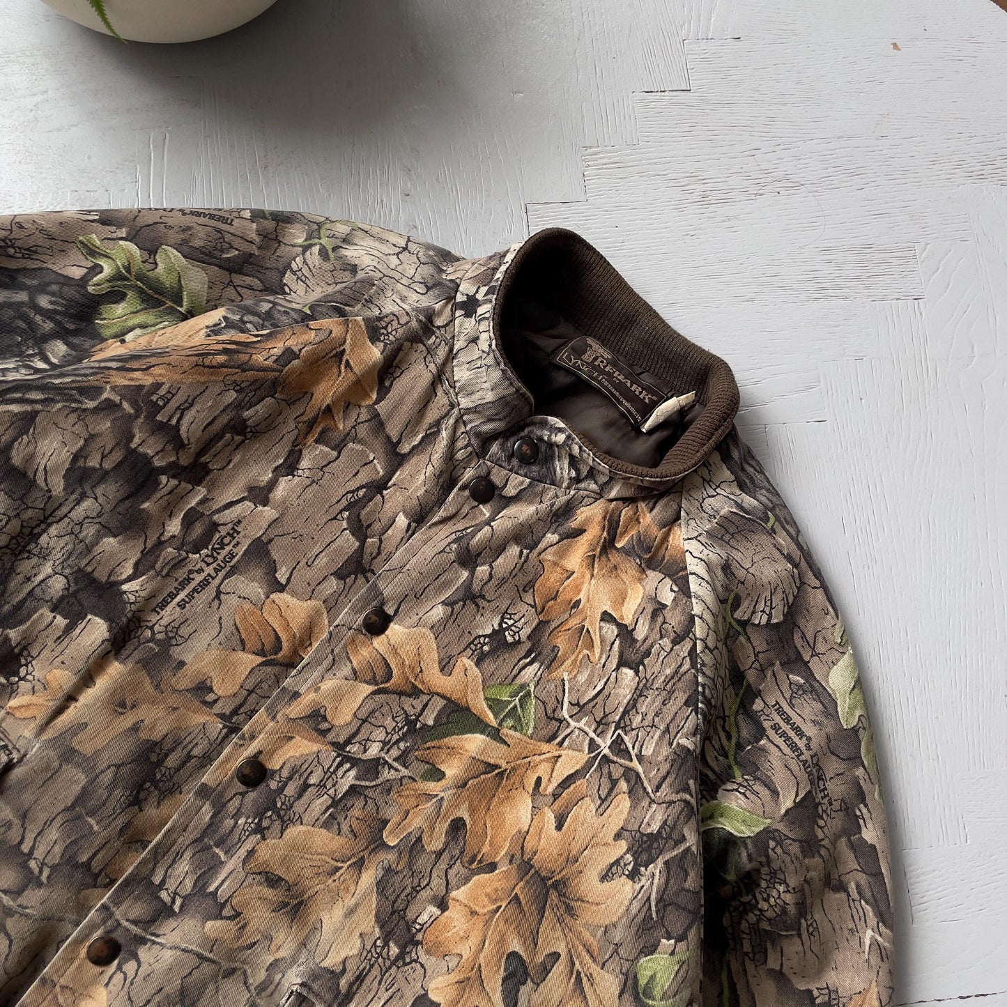 L Vintage Camo Realtree Bomber Jacket