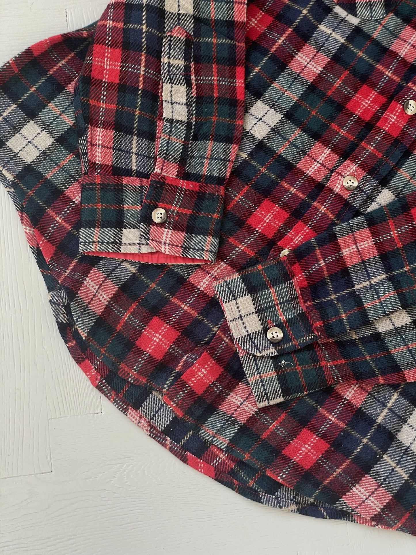L Vintage Flannel Plaid Shirt