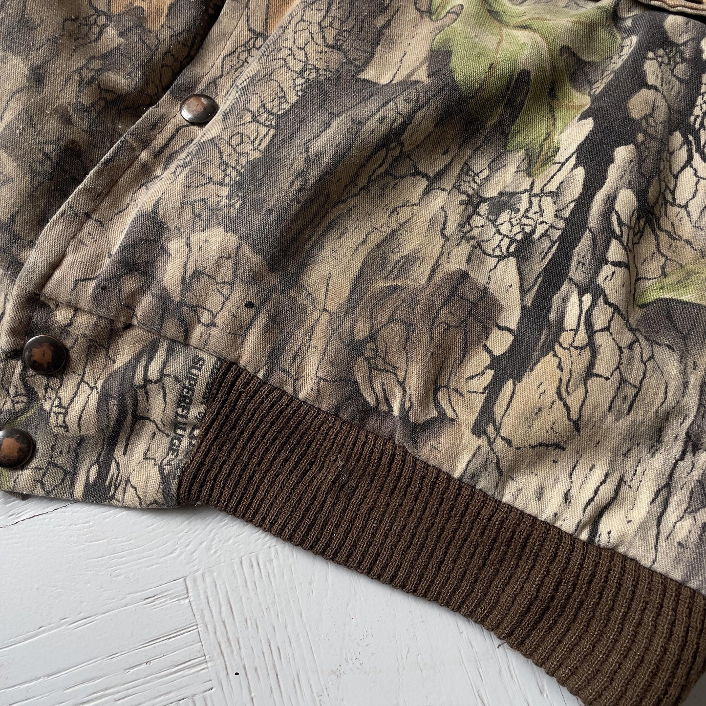 L Vintage Camo Realtree Bomber Jacket