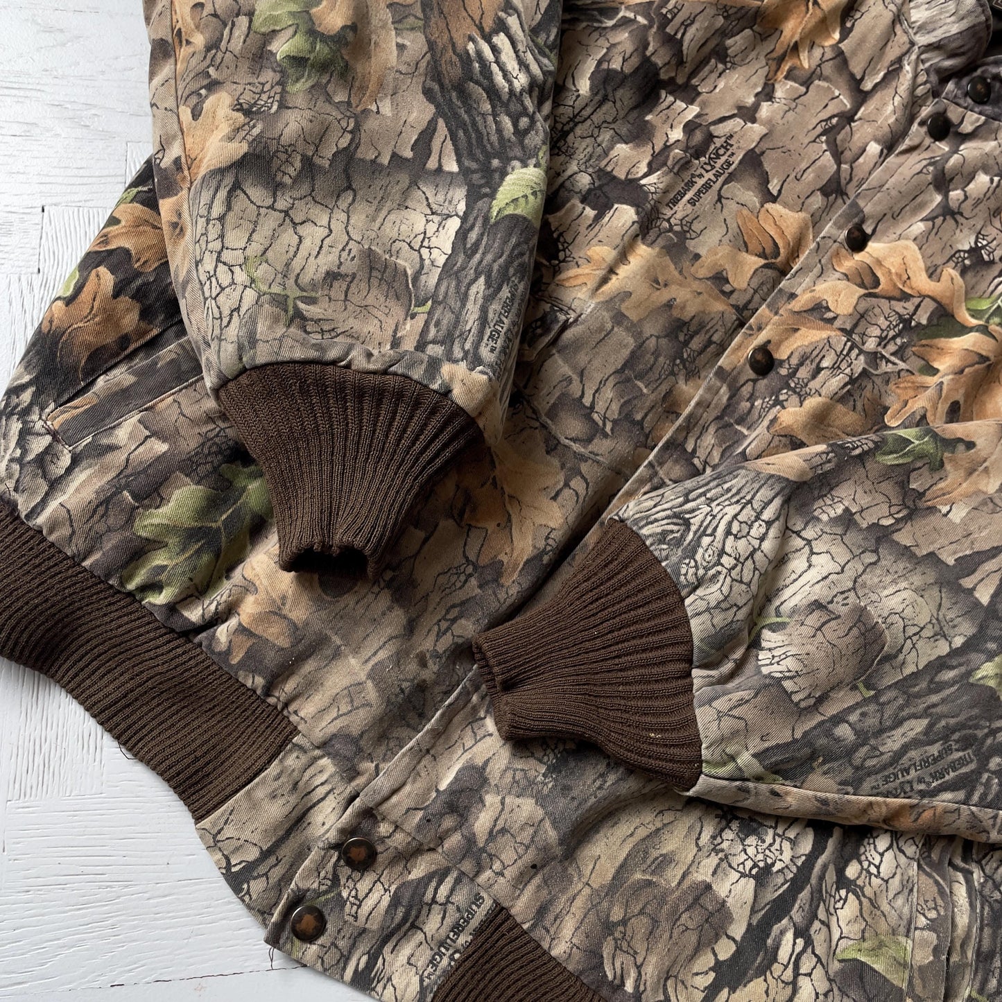 L Vintage Camo Realtree Bomber Jacket