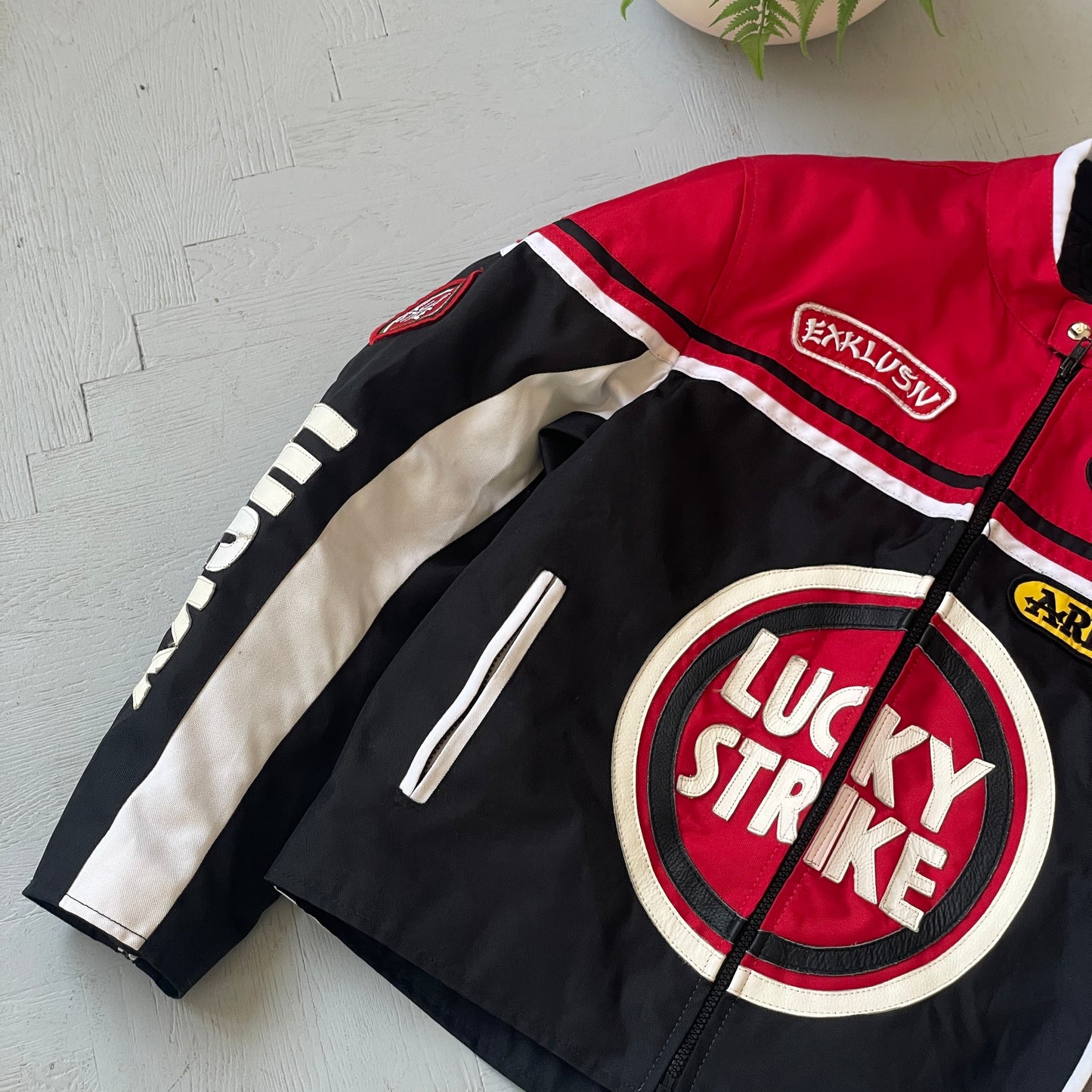 L Vintage Lucky Strike Racing Jacket