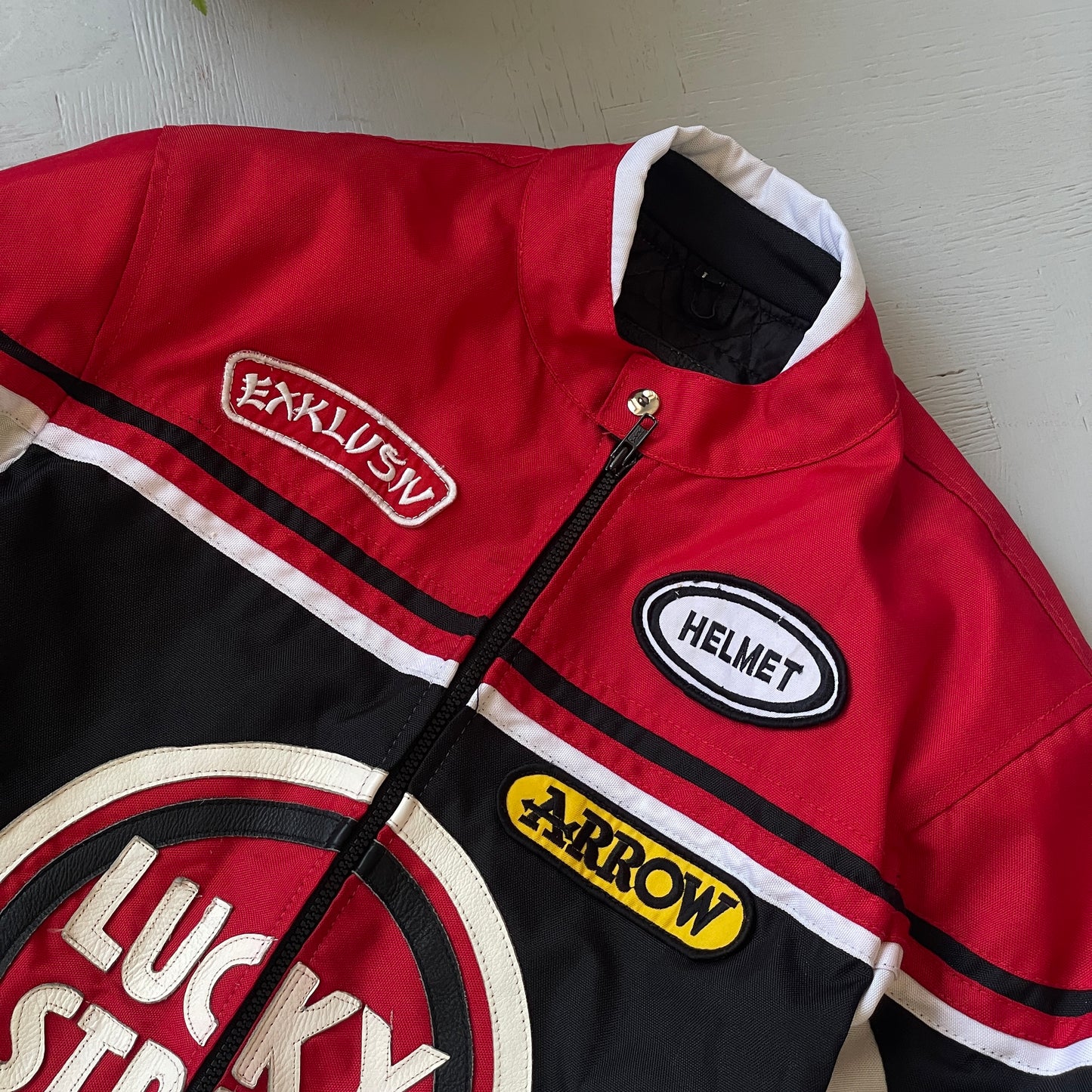 L Vintage Lucky Strike Racing Jacket