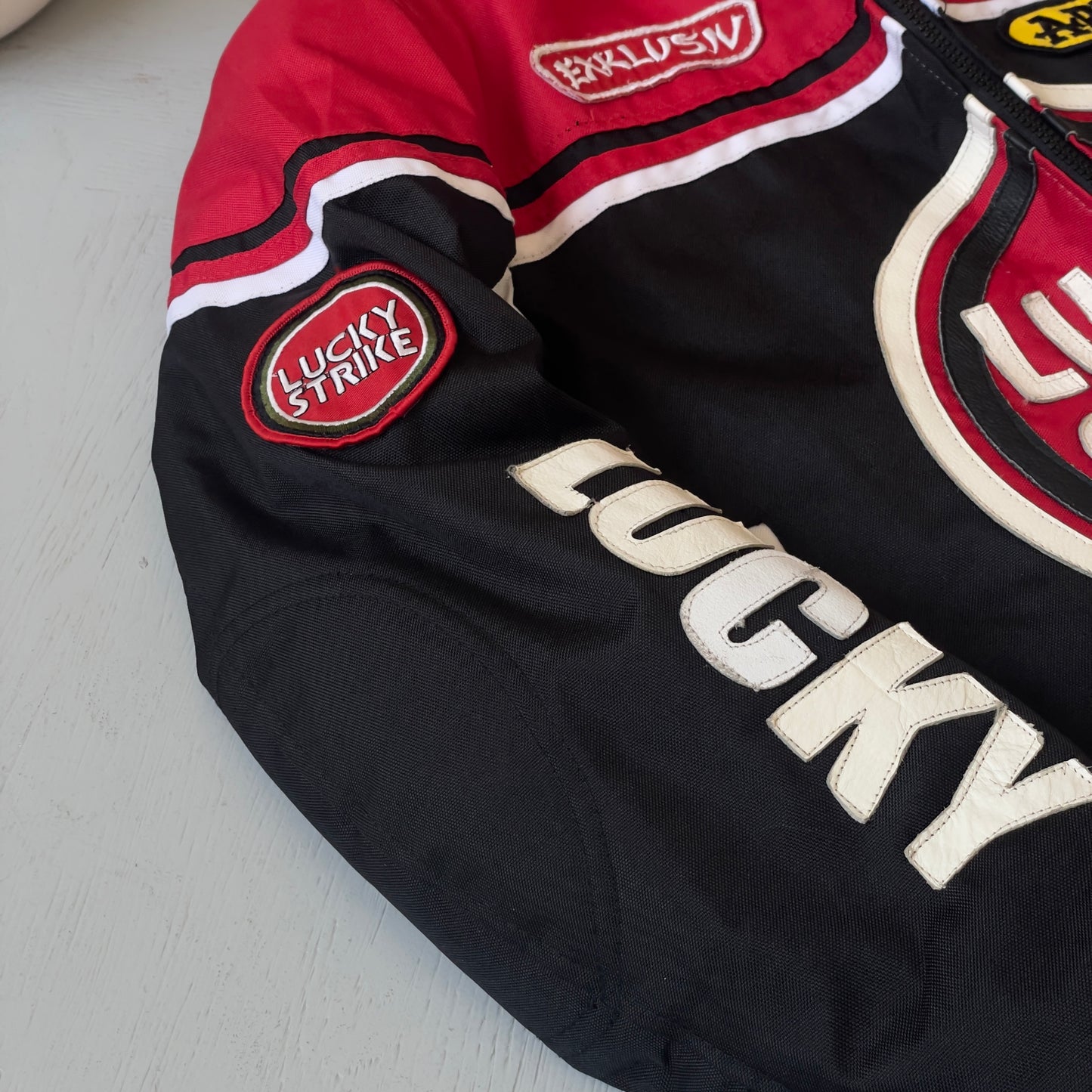 L Vintage Lucky Strike Racing Jacket