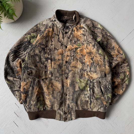 L Vintage Camo Realtree Bomber Jacket