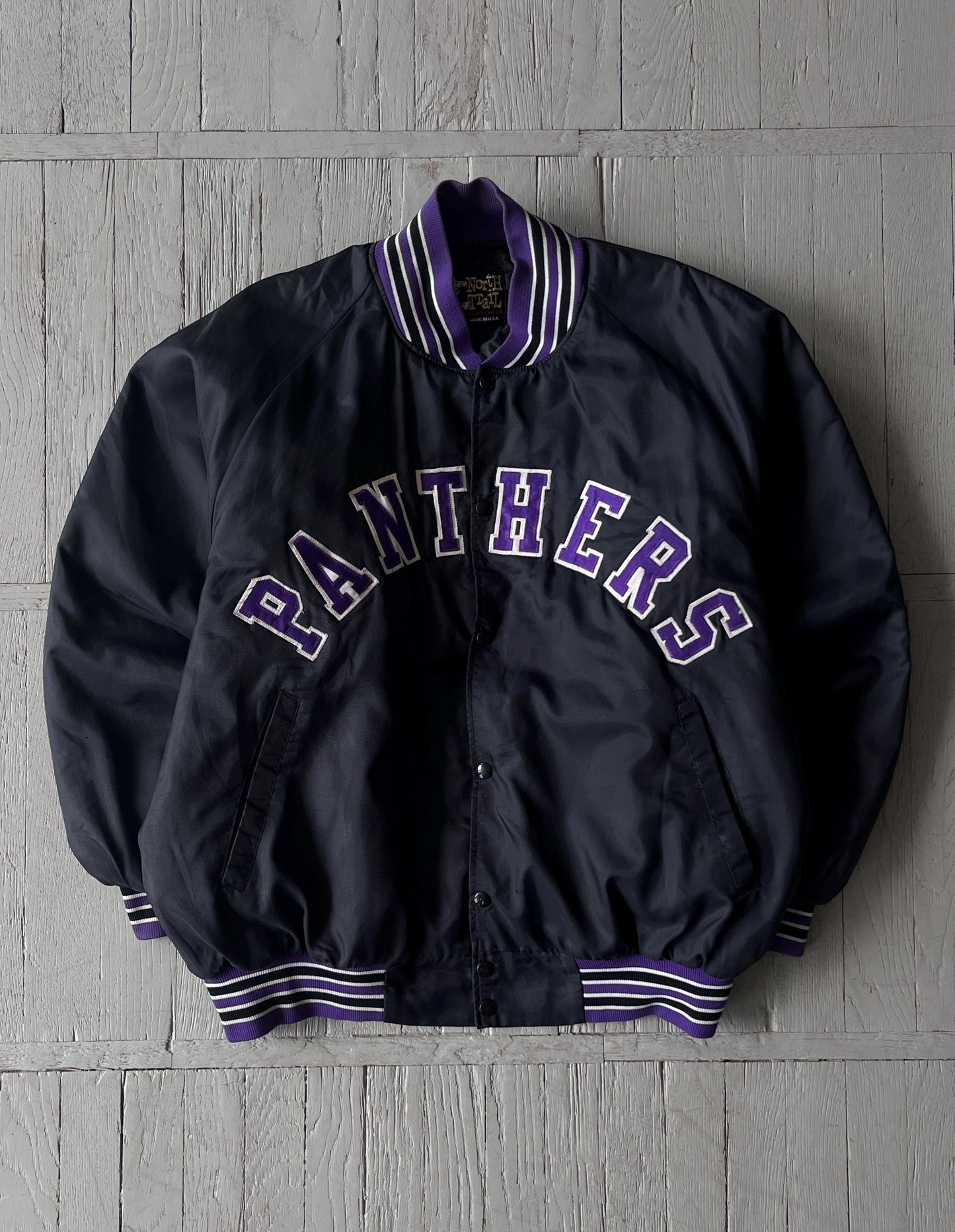 Vintage Panthers Varsity Baggy Bomber Jacket