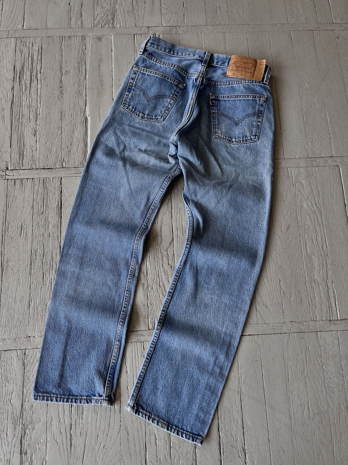 Vintage 90s Levi's 501 Washed Blue Denim Jeans