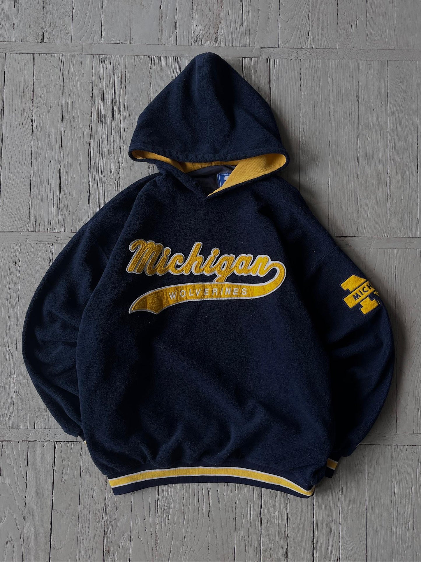 Vintage Michigan Fleece Hooded Sweatshirt