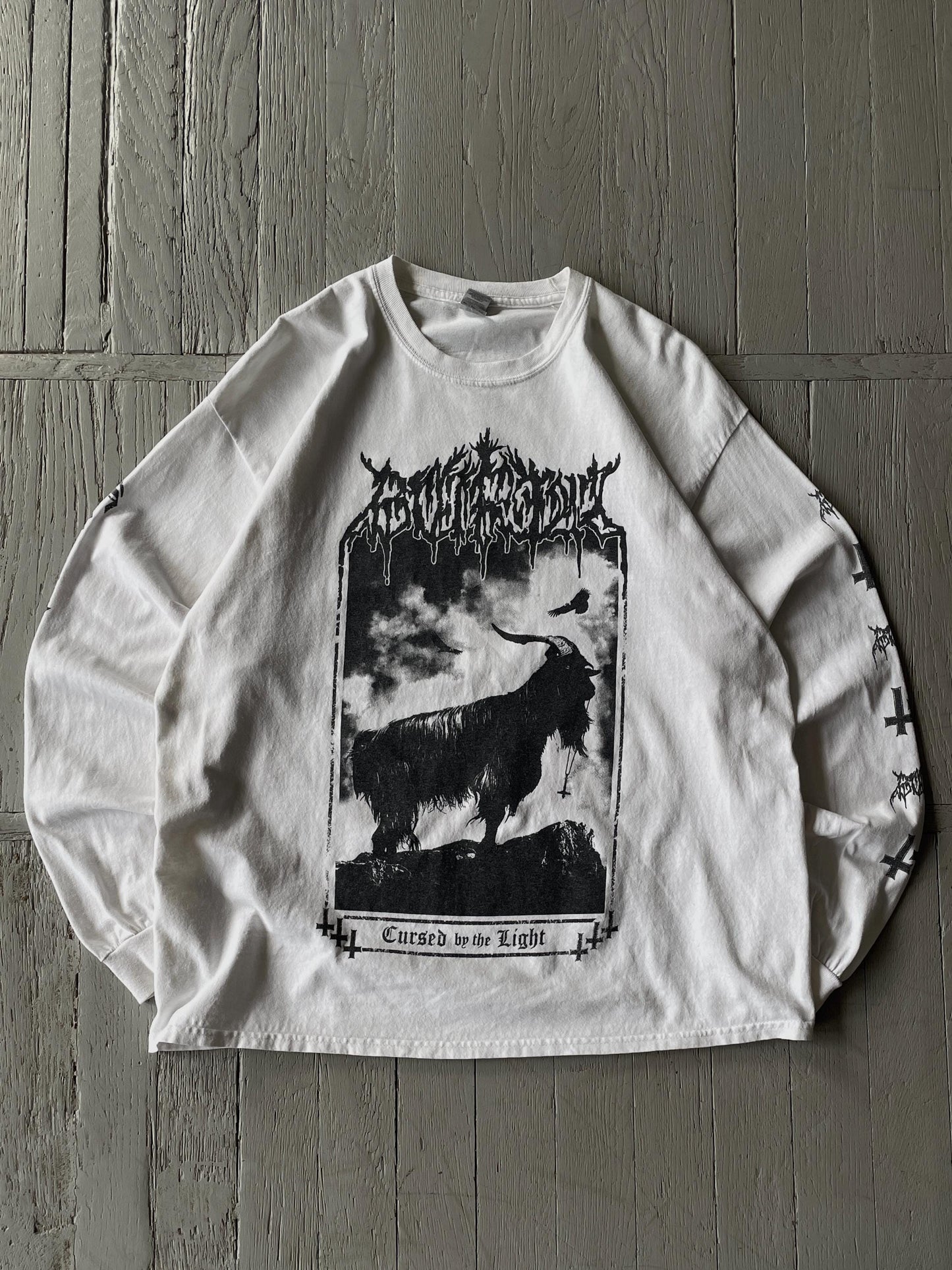 XL Vintage Cursed By The Light Long Sleeve Tee Shirt