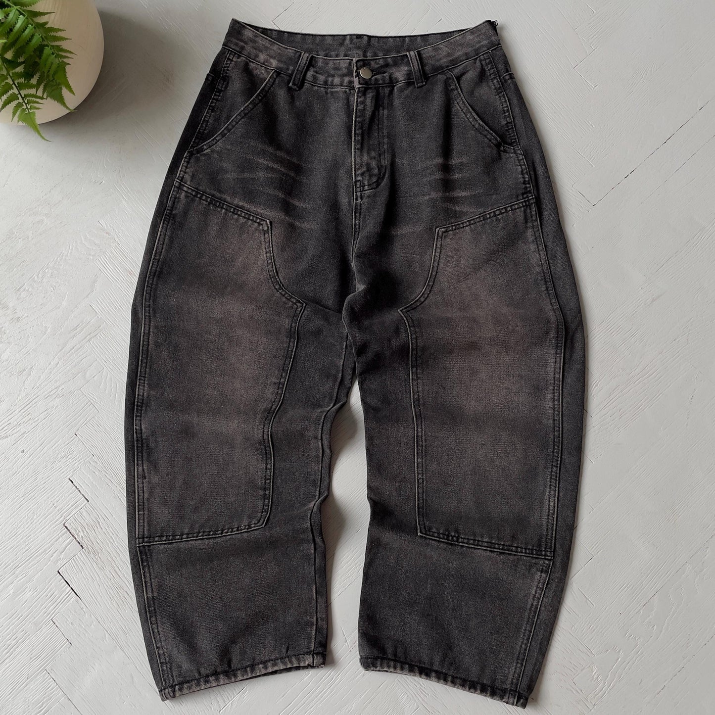 30 Double Knee Relaxed Fit Denim Pants