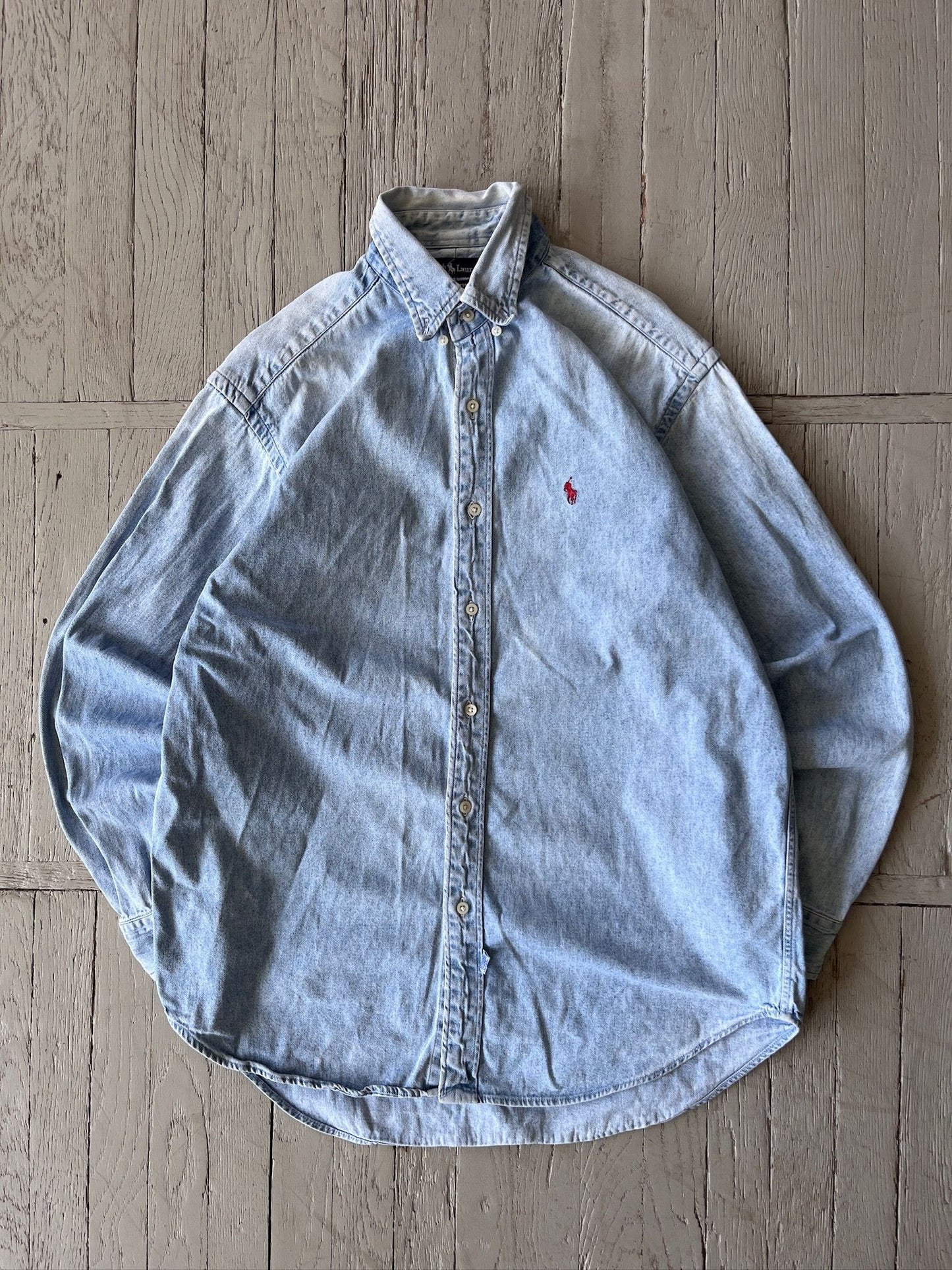 Vintage Men's Polo Ralph Lauren Denim Oxford Shirt