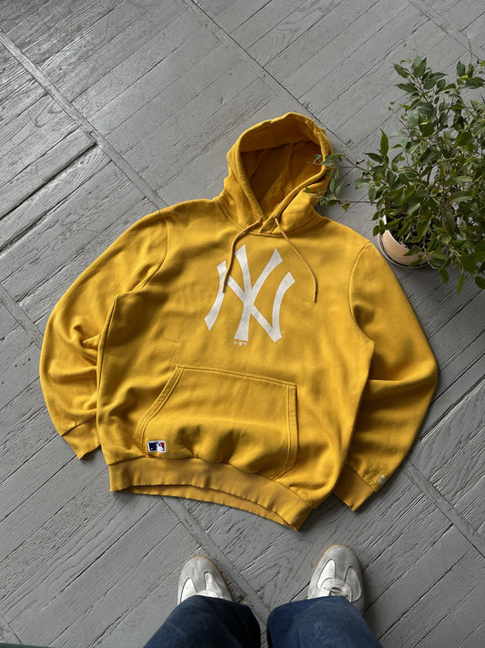 XL Vintage New York Yankees Logo Hooded Sweatshirt