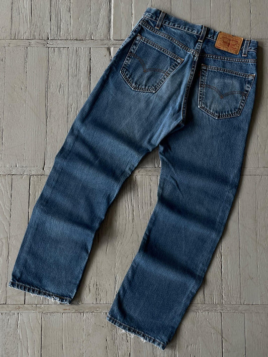 32x30 Vintage 90s Levi's 505 Washed Blue Denim Jeans