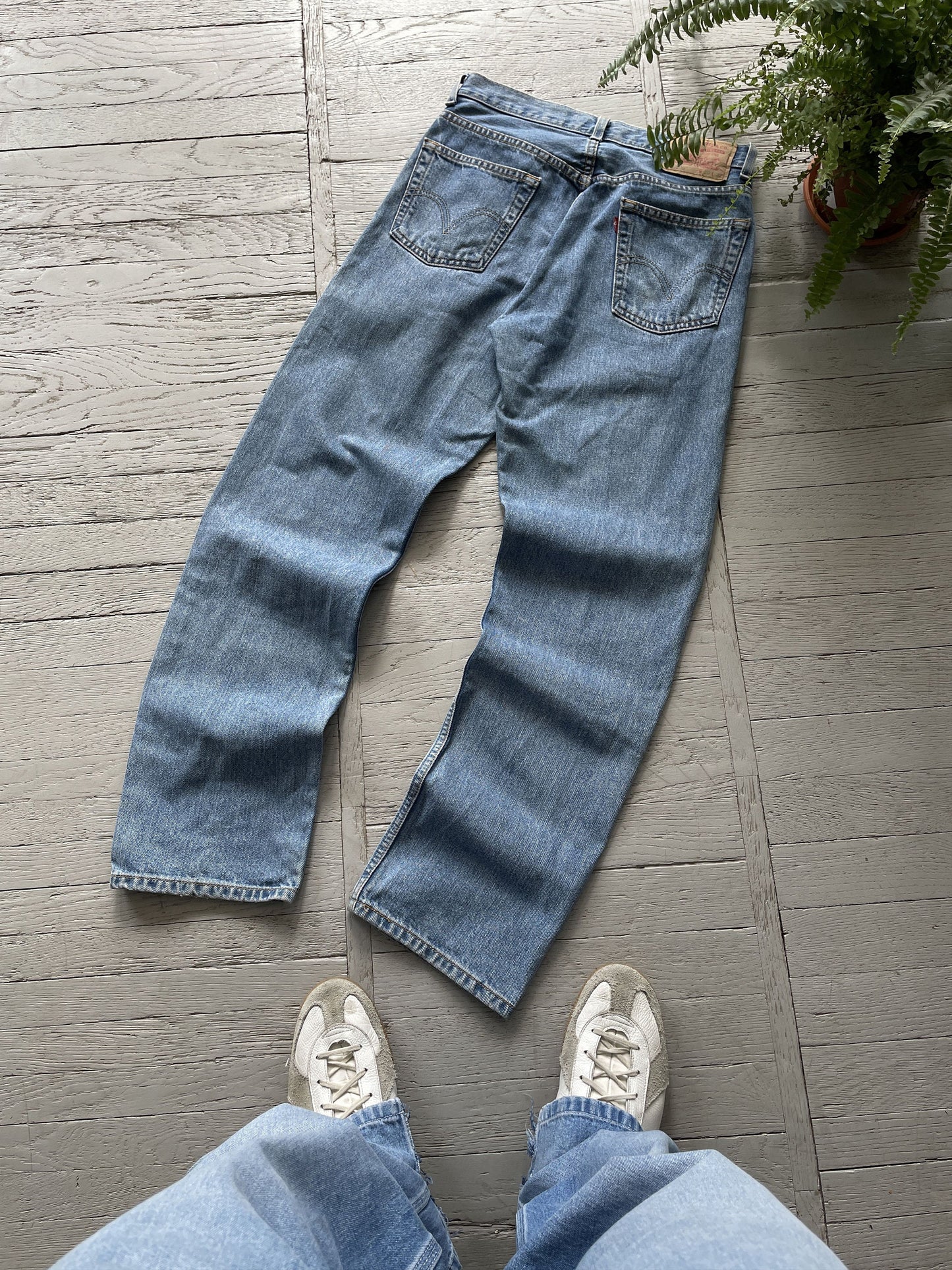 Vintage 90s Levi's 505 Washed Blue Denim Jeans