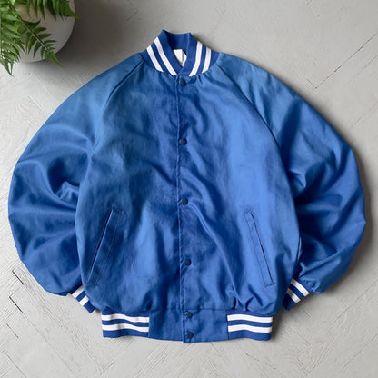 M Vintage Varsity Nylon Bomber Jacket
