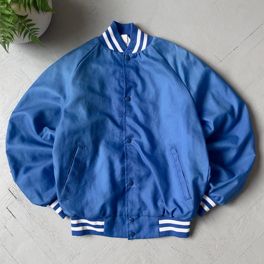 M Vintage Varsity Nylon Bomber Jacket
