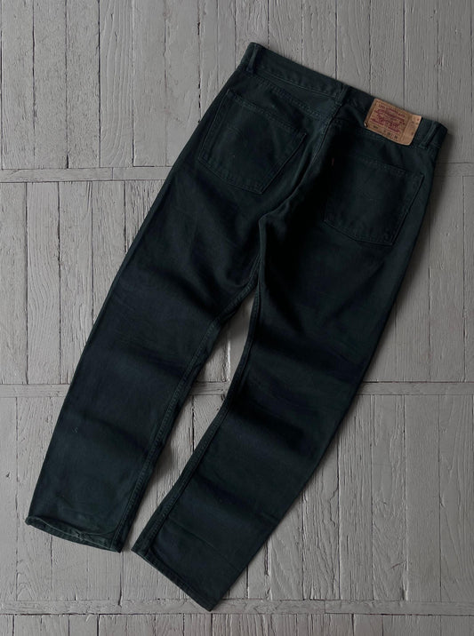 Vintage 90s Levi's 501 Forest Green Denim Jeans