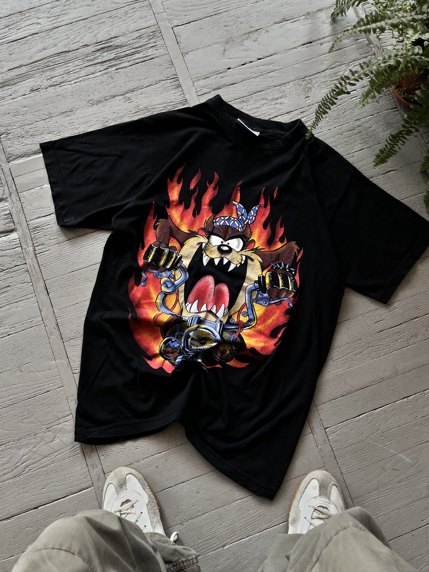 Redwood Taz Flame Graphic Tee Shirt