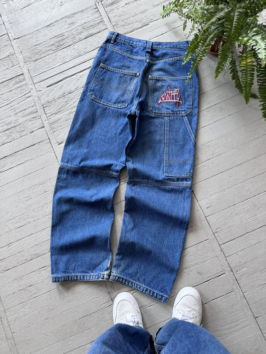 L Vintage Baggy Denim Work Jeans