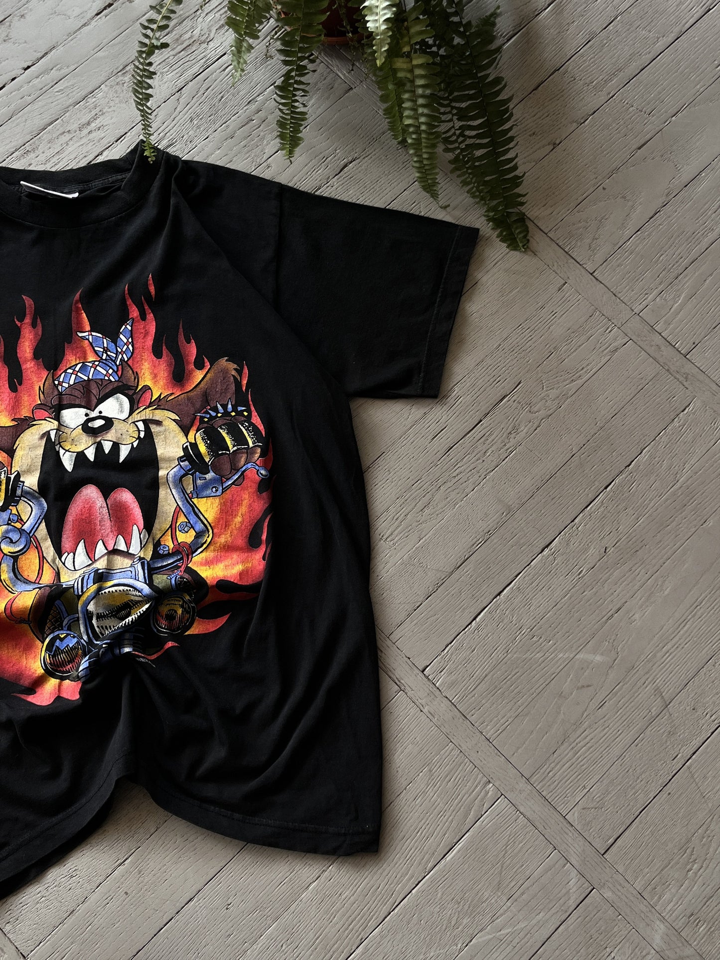 Redwood Taz Flame Graphic Tee Shirt