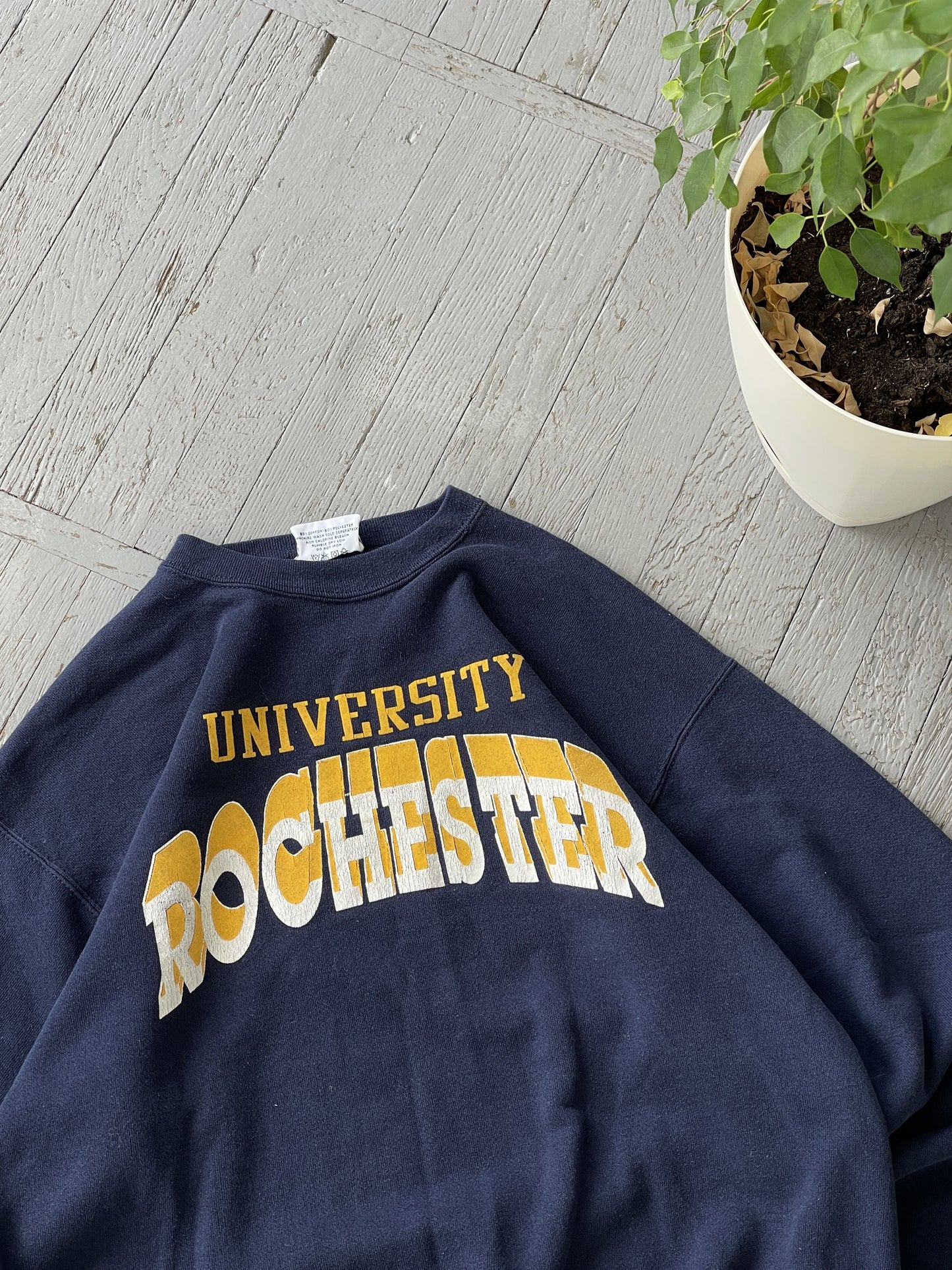 L Vintage Rochester University Crewneck Sweatshirt