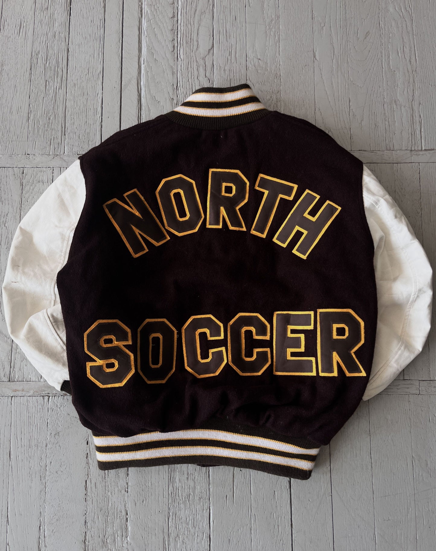 Vintage College Varsity Wool Bomber Jacket