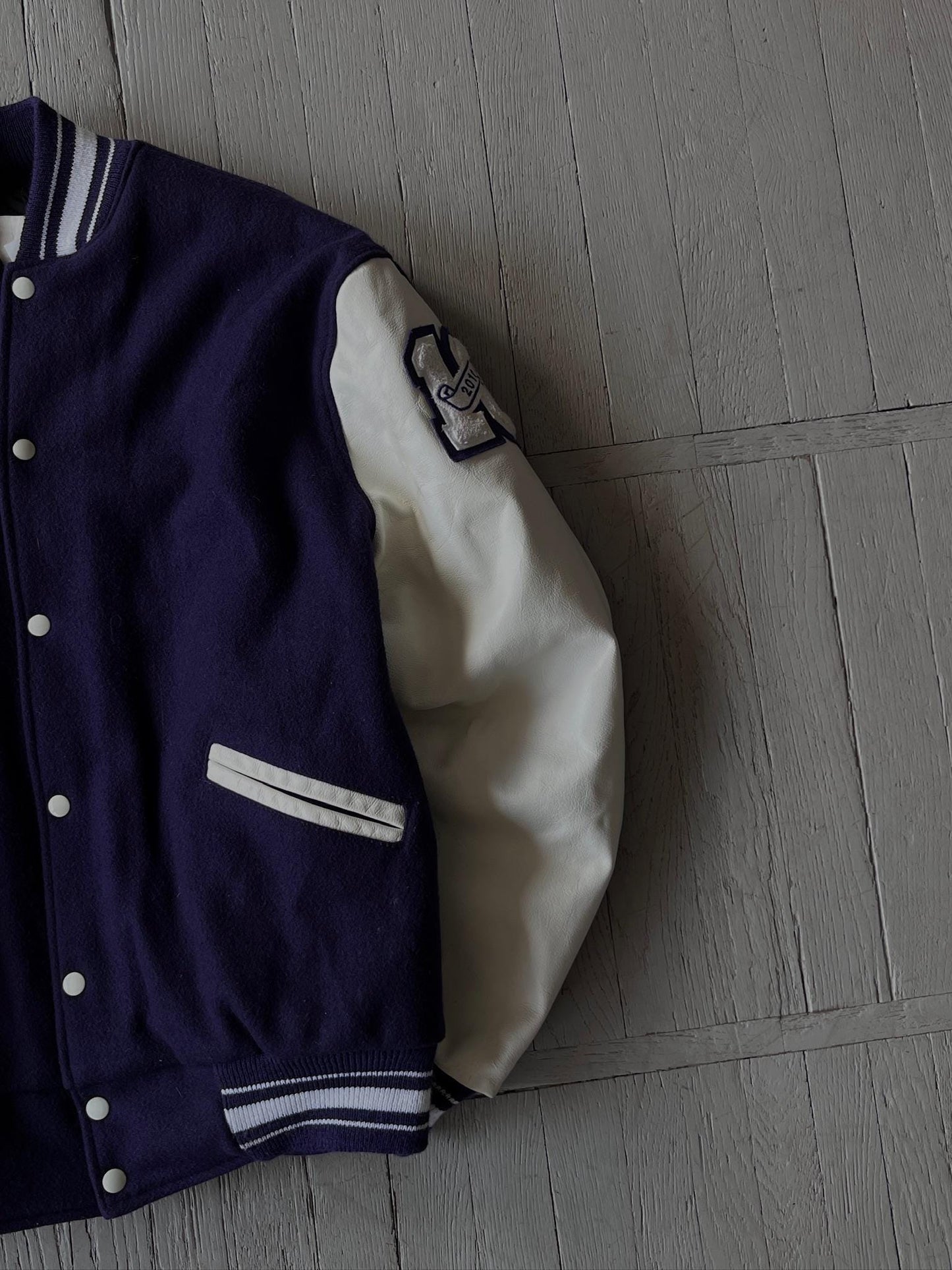 Vintage Varsity Wool Bomber Jacket