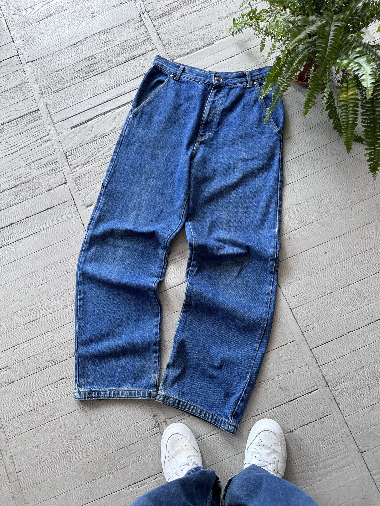 L Vintage Baggy Denim Work Jeans