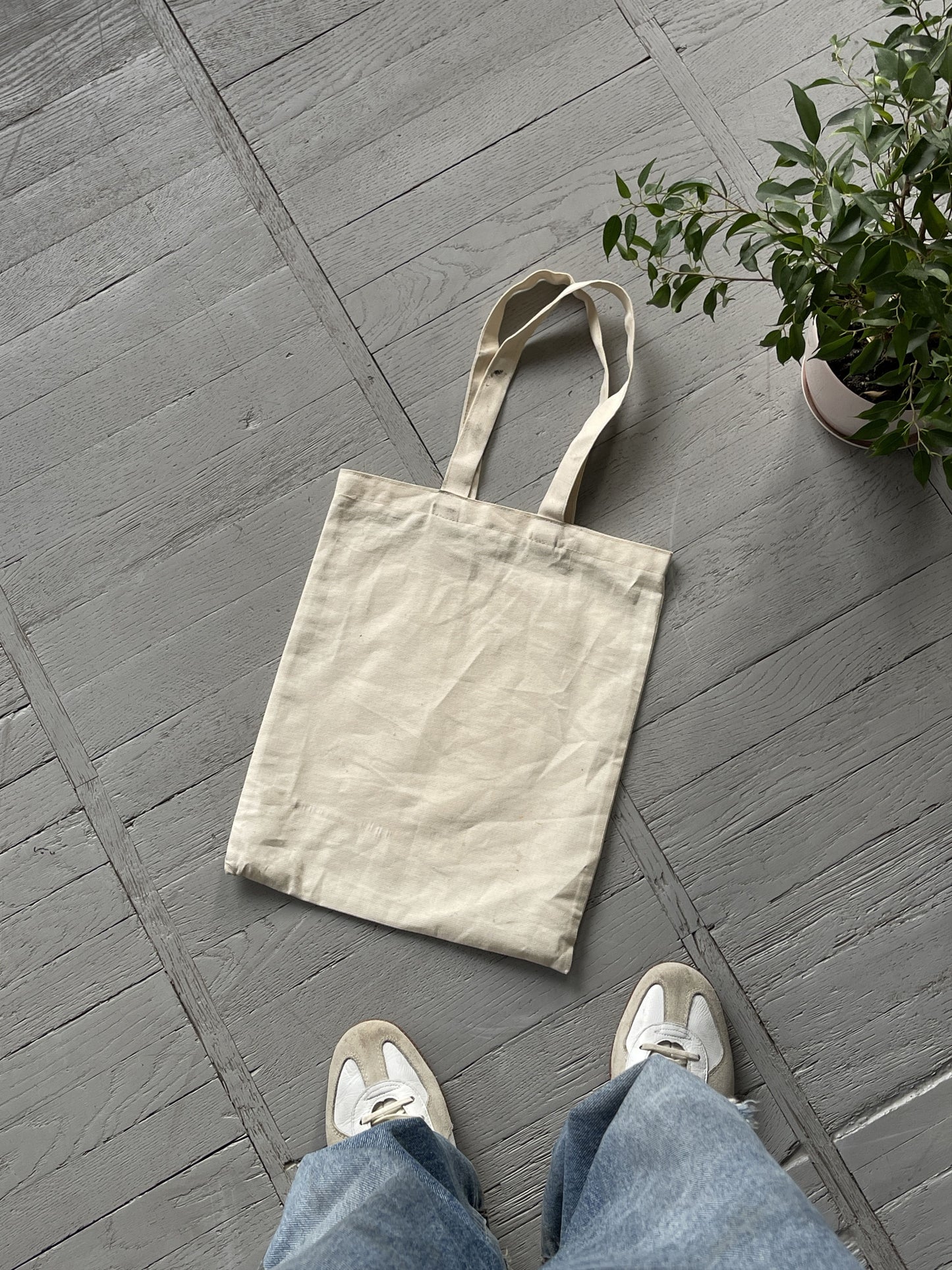 Vintage Blue ATB Tote Shorder Bag