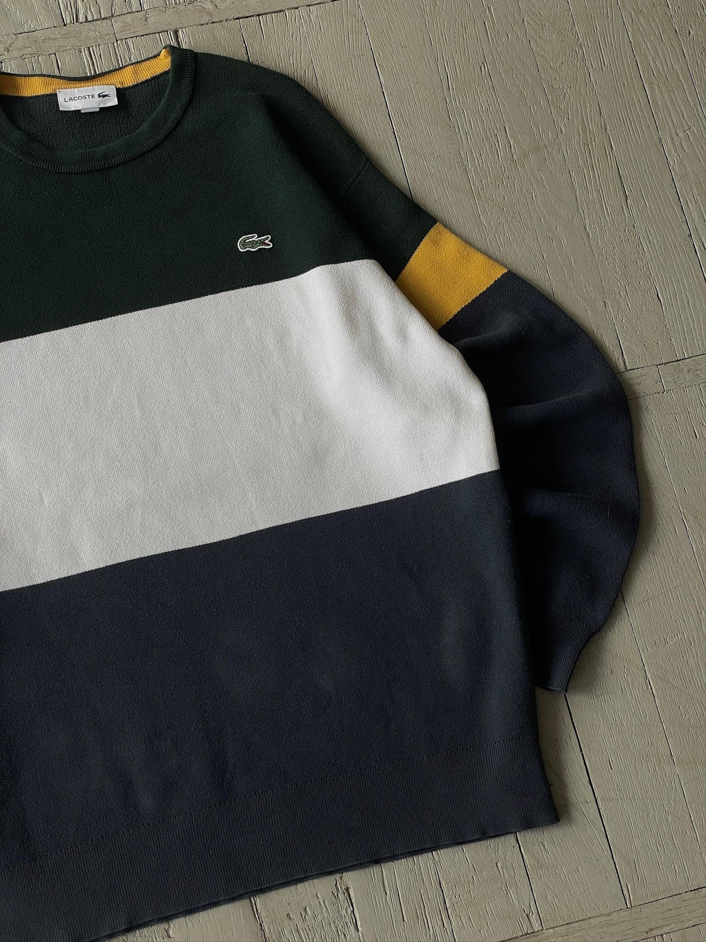 L Vintage Lacoste Logo Crewneck Sweatshirt