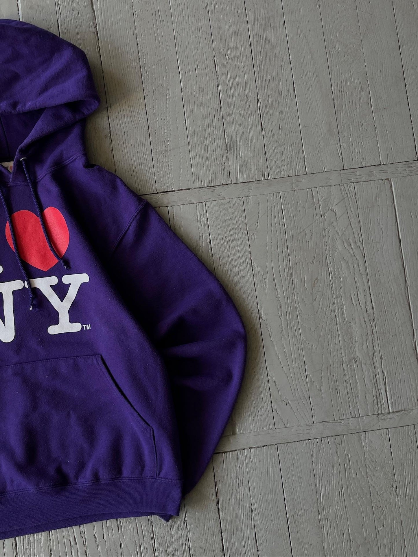 S Vintage I Love NY Hooded Sweatshirt