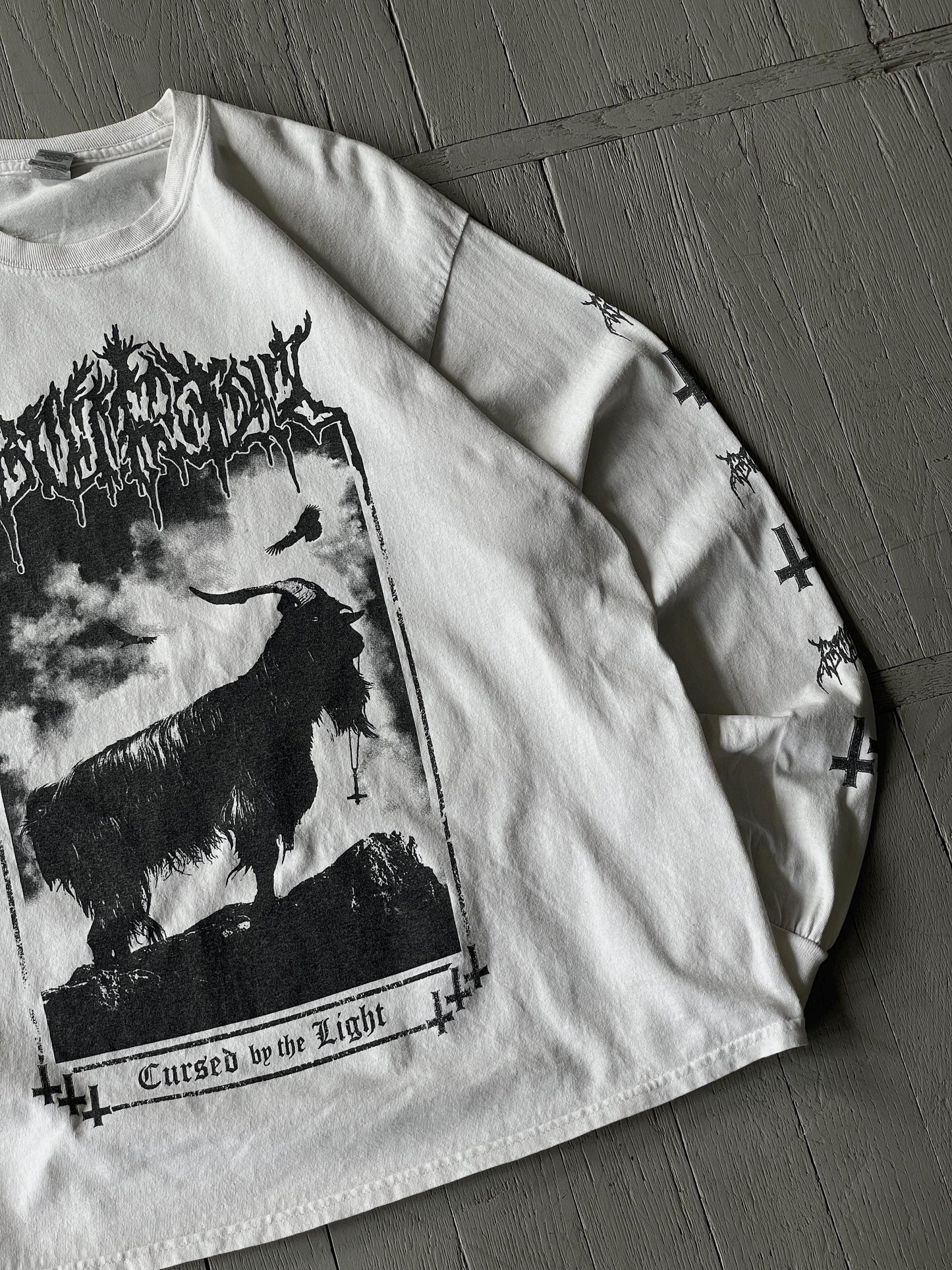 XL Vintage Cursed By The Light Long Sleeve Tee Shirt