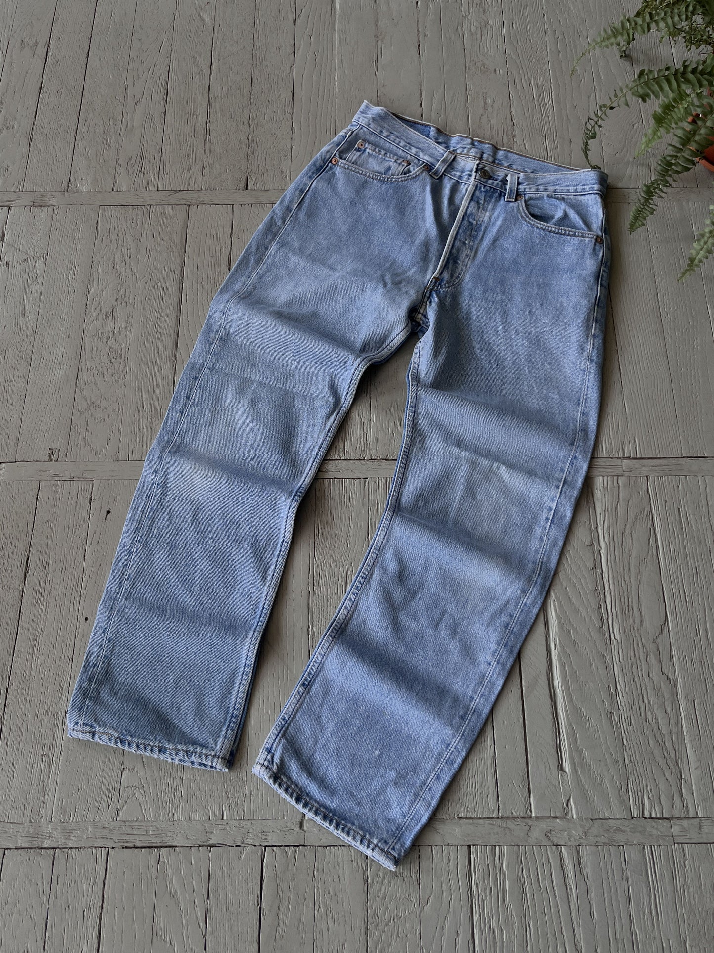 Vintage 90s Levi's 501 Washed Blue Denim Jeans