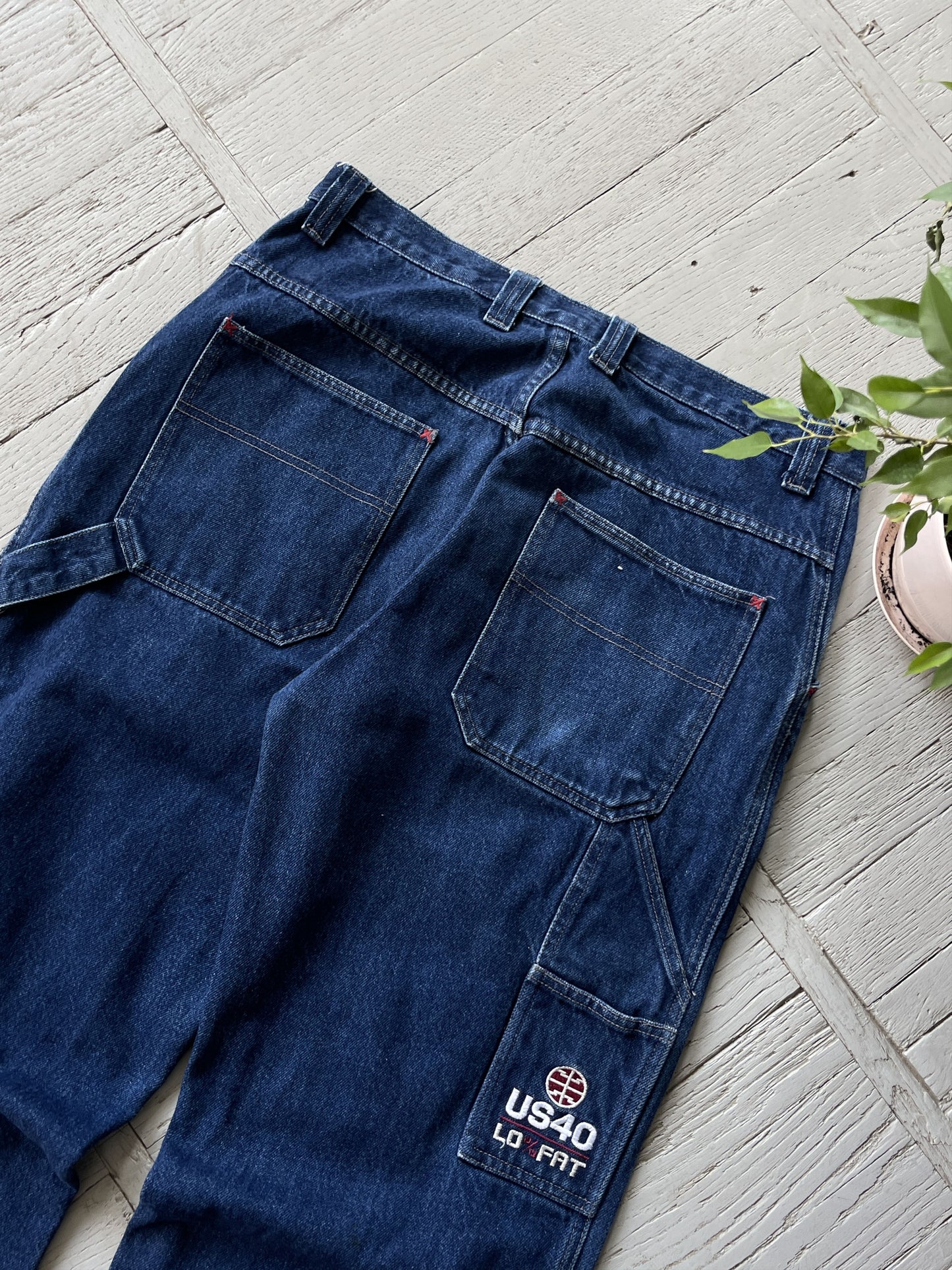 L Vintage Baggy Carpenter Denim Work Pants