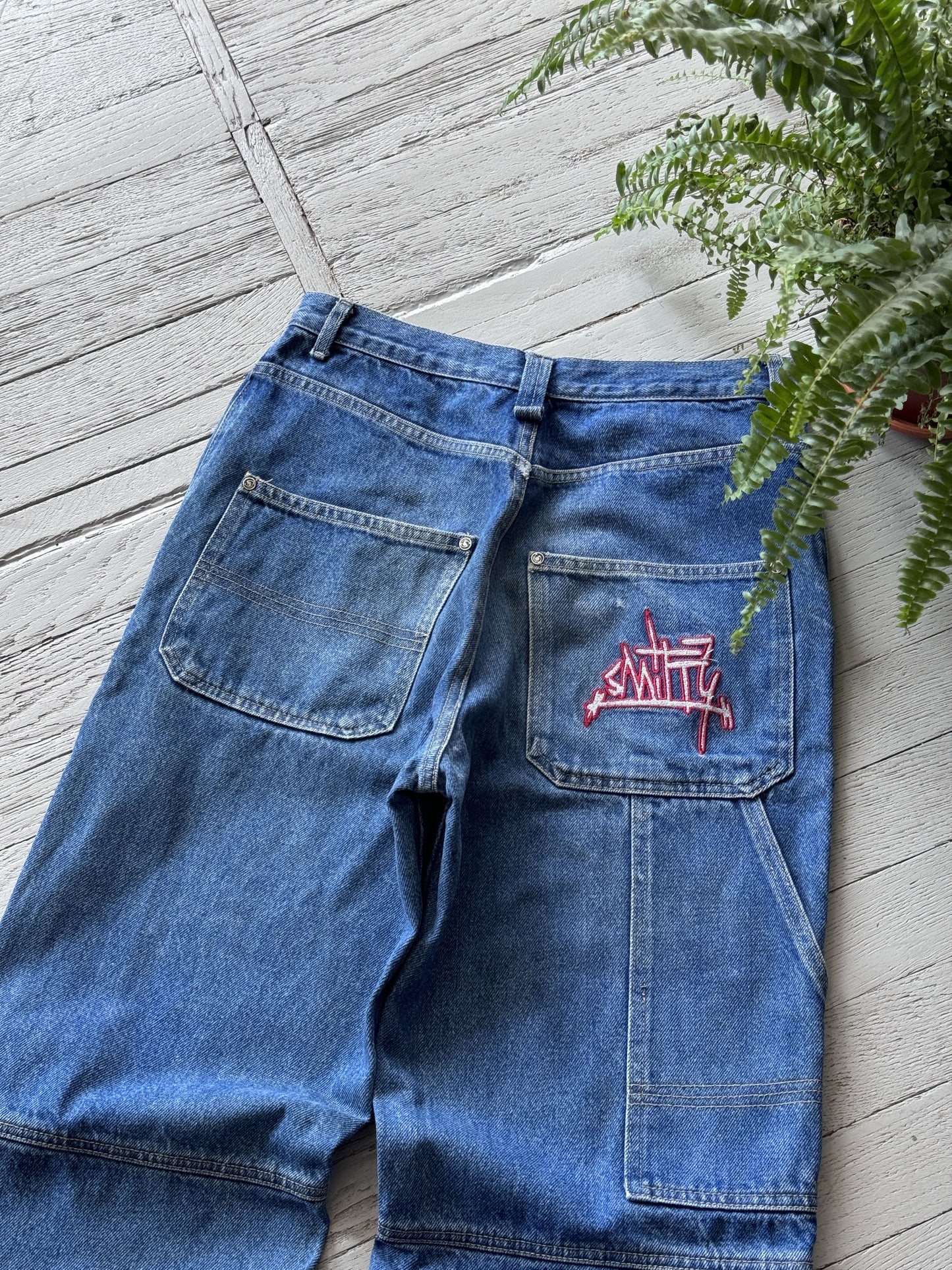 L Vintage Baggy Denim Work Jeans