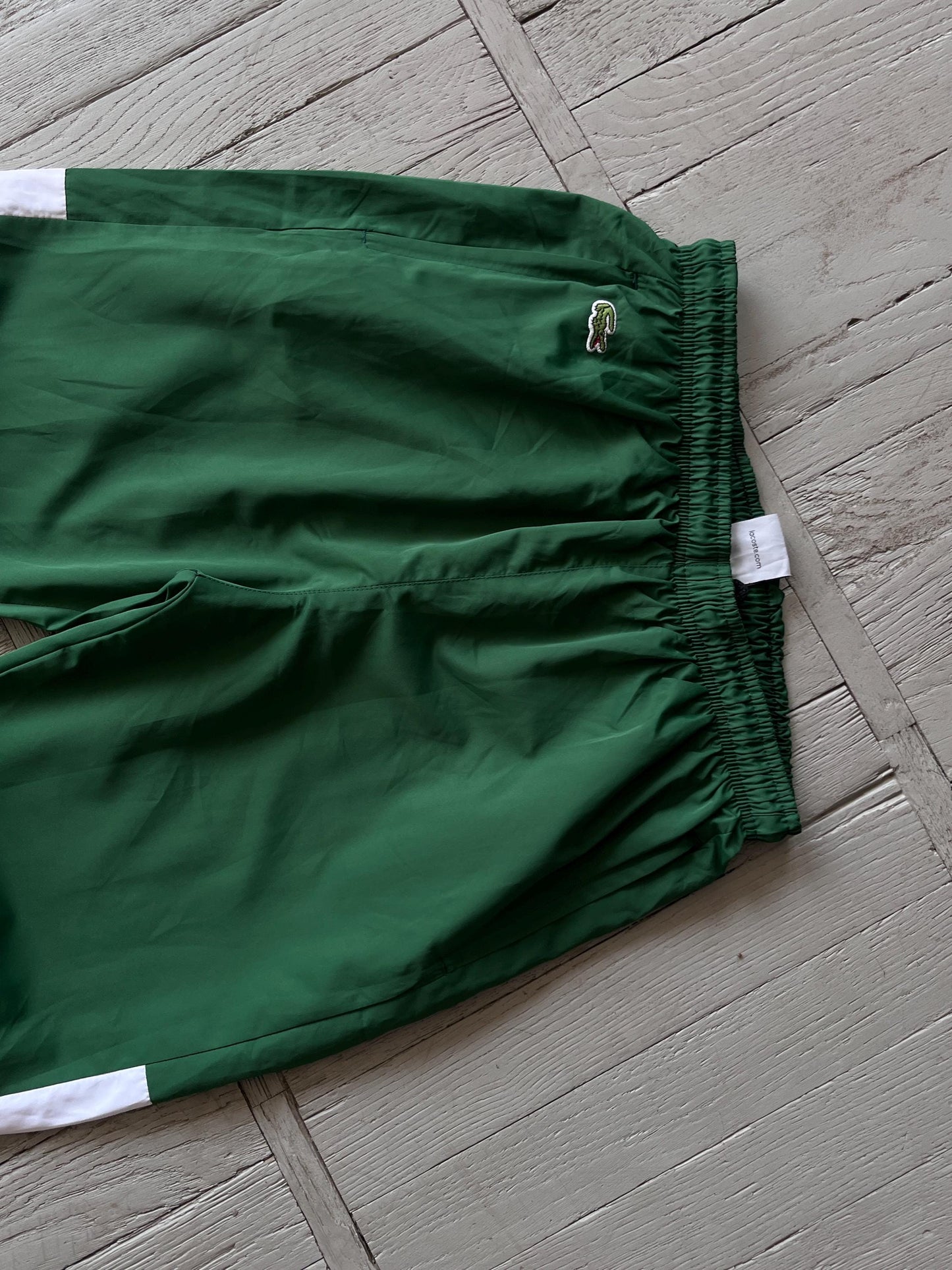 L Vintage Lacoste Nylon Baggy Track Pants