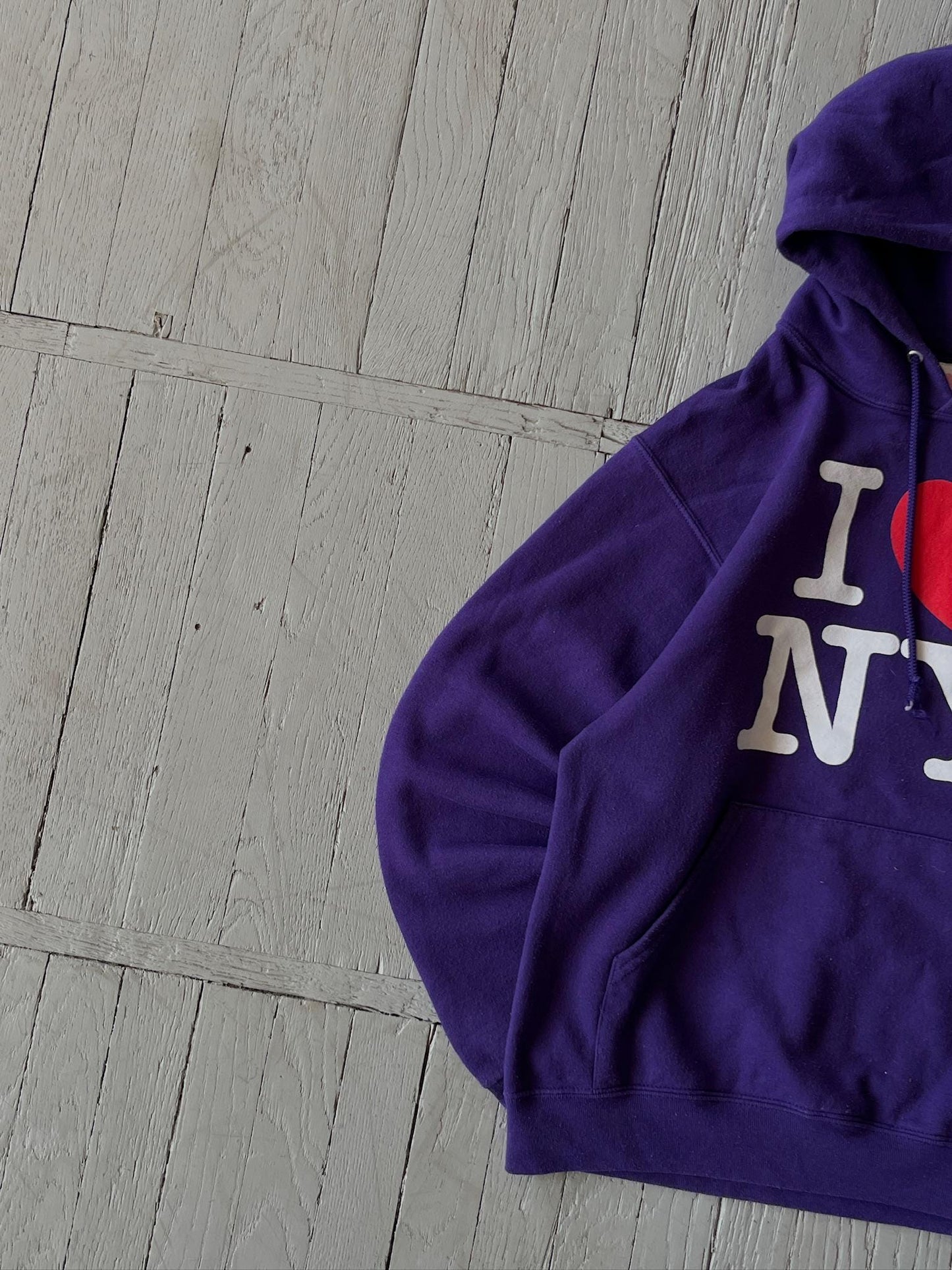 S Vintage I Love NY Hooded Sweatshirt