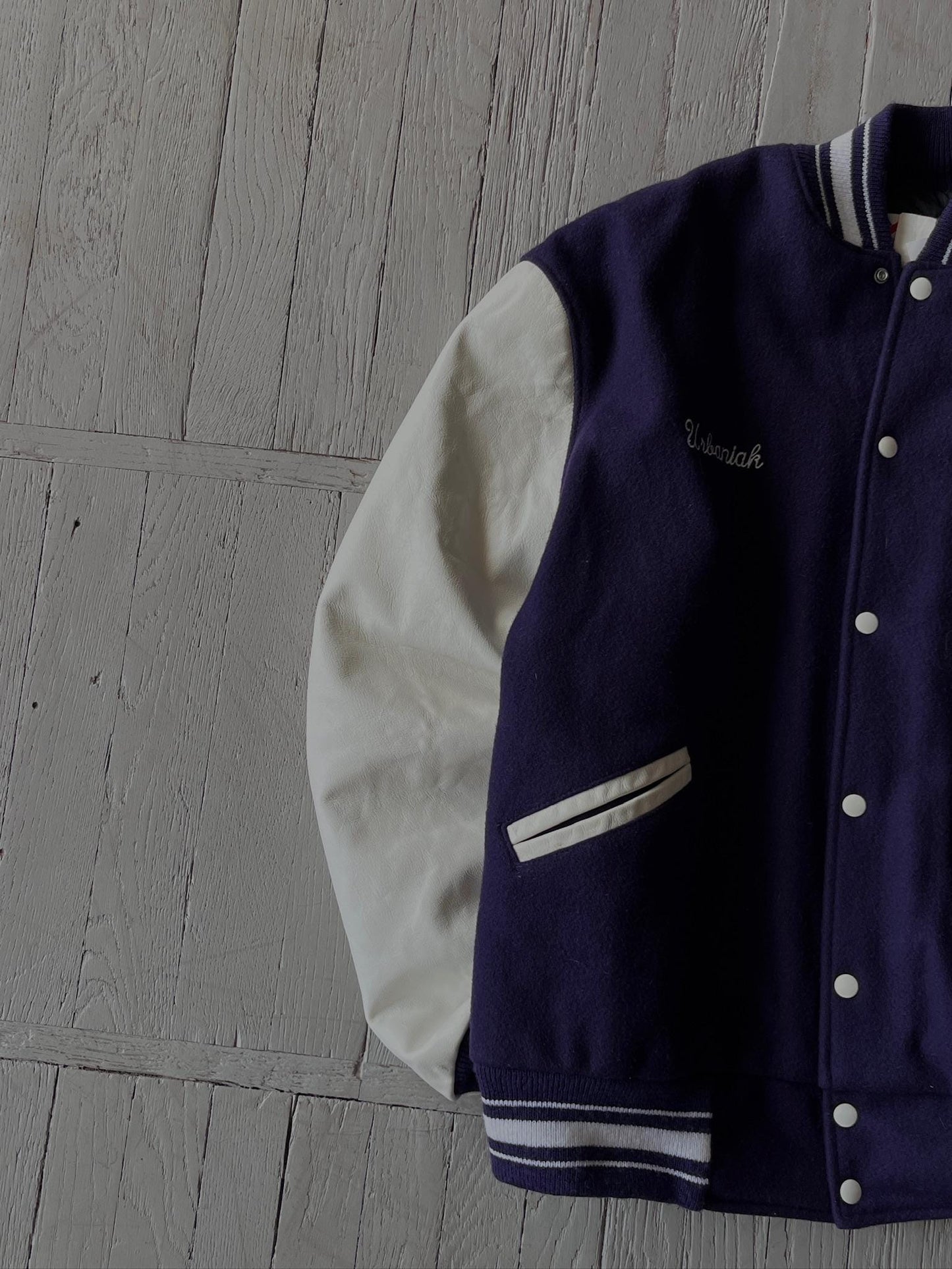 Vintage Varsity Wool Bomber Jacket