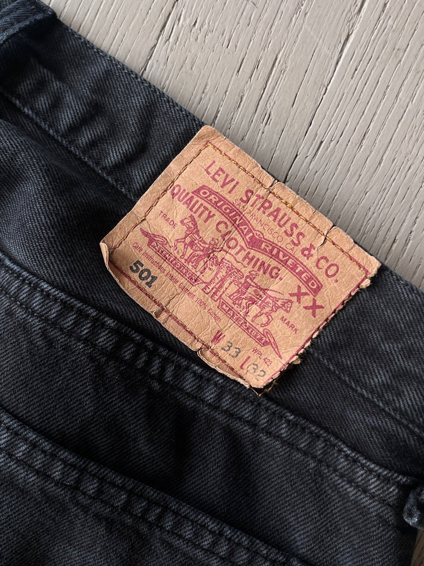 90s Levi's 501 Black Denim Jeans