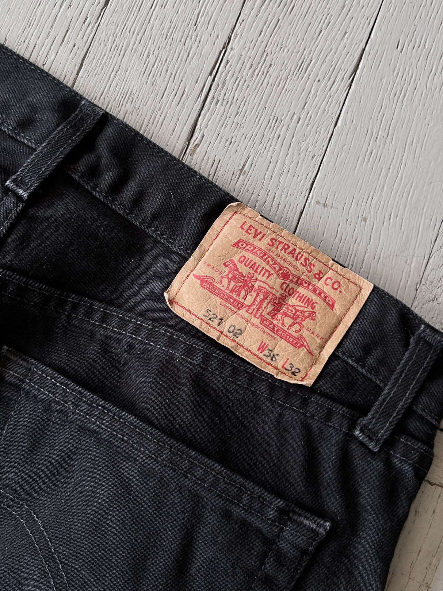 Vintage 90s Levi's 521 Black Denim Jeans