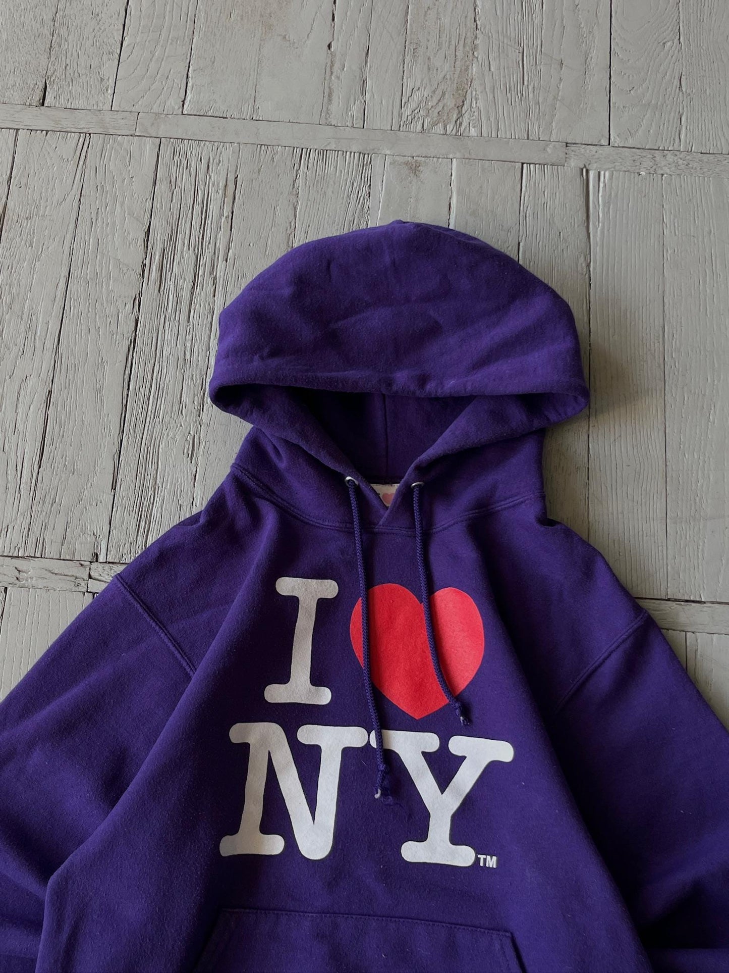 S Vintage I Love NY Hooded Sweatshirt