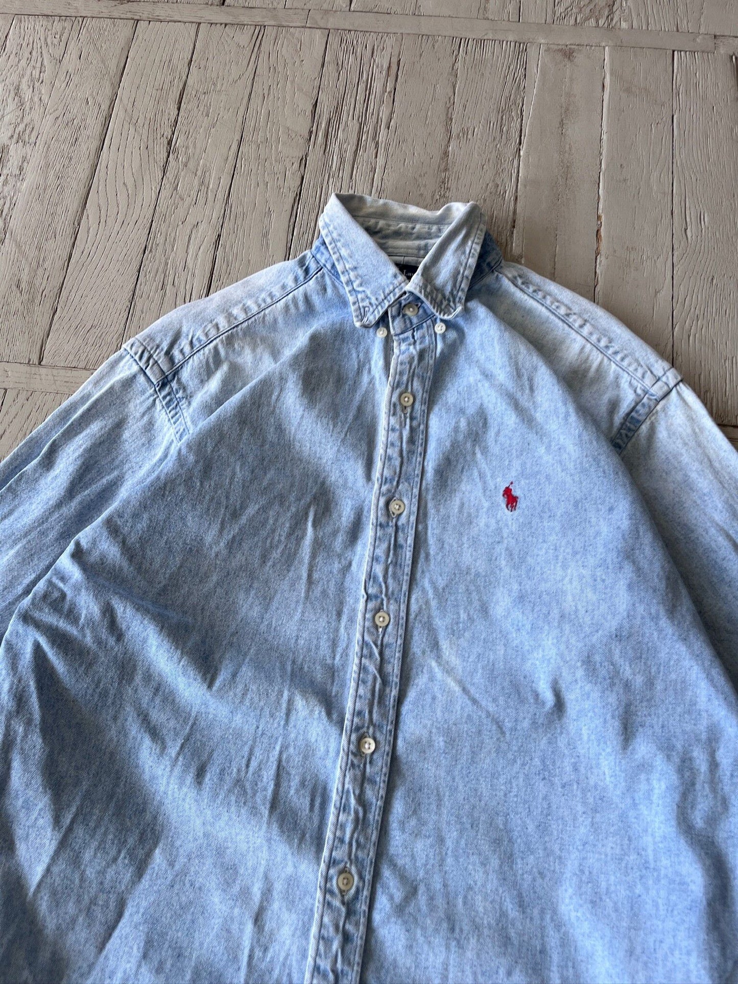 Vintage Men's Polo Ralph Lauren Denim Oxford Shirt