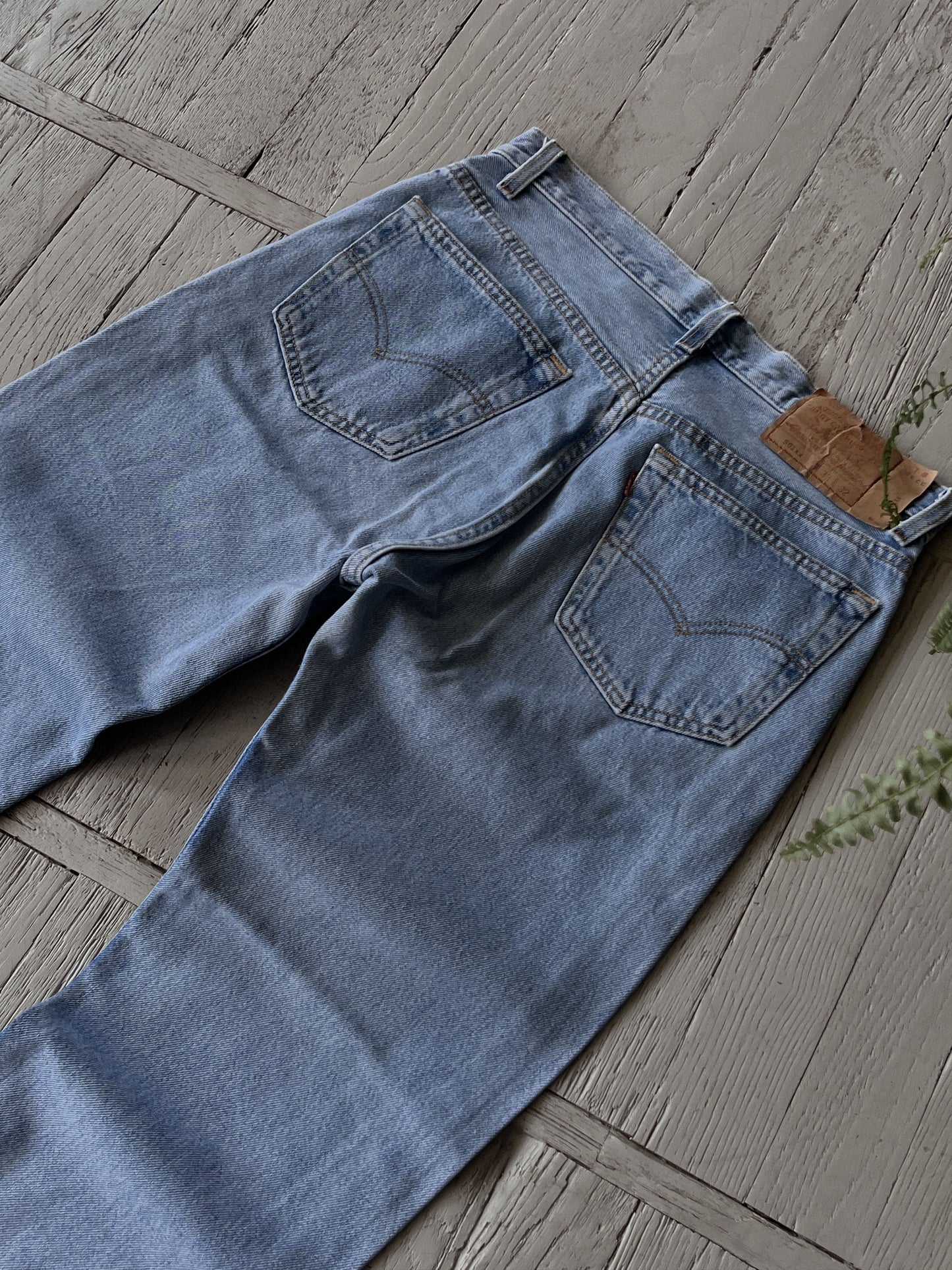 Vintage 90s Levi's 501 Washed Blue Denim Jeans