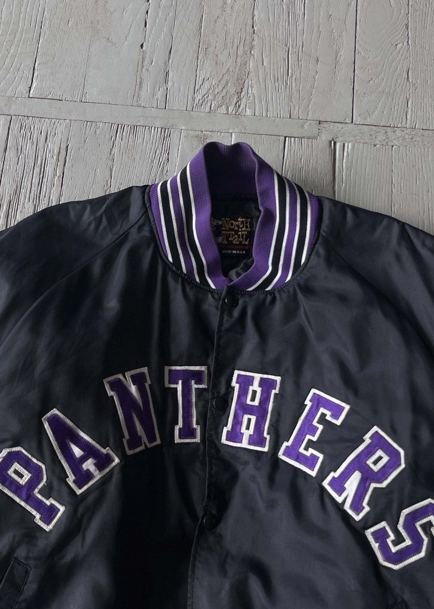 Vintage Panthers Varsity Baggy Bomber Jacket