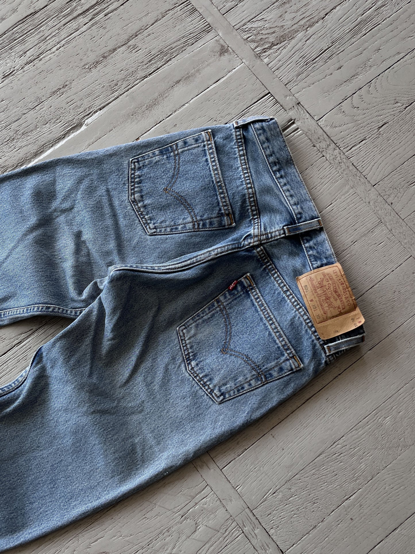 Vintage 90s Levi's 501 Washed Blue Denim Jeans